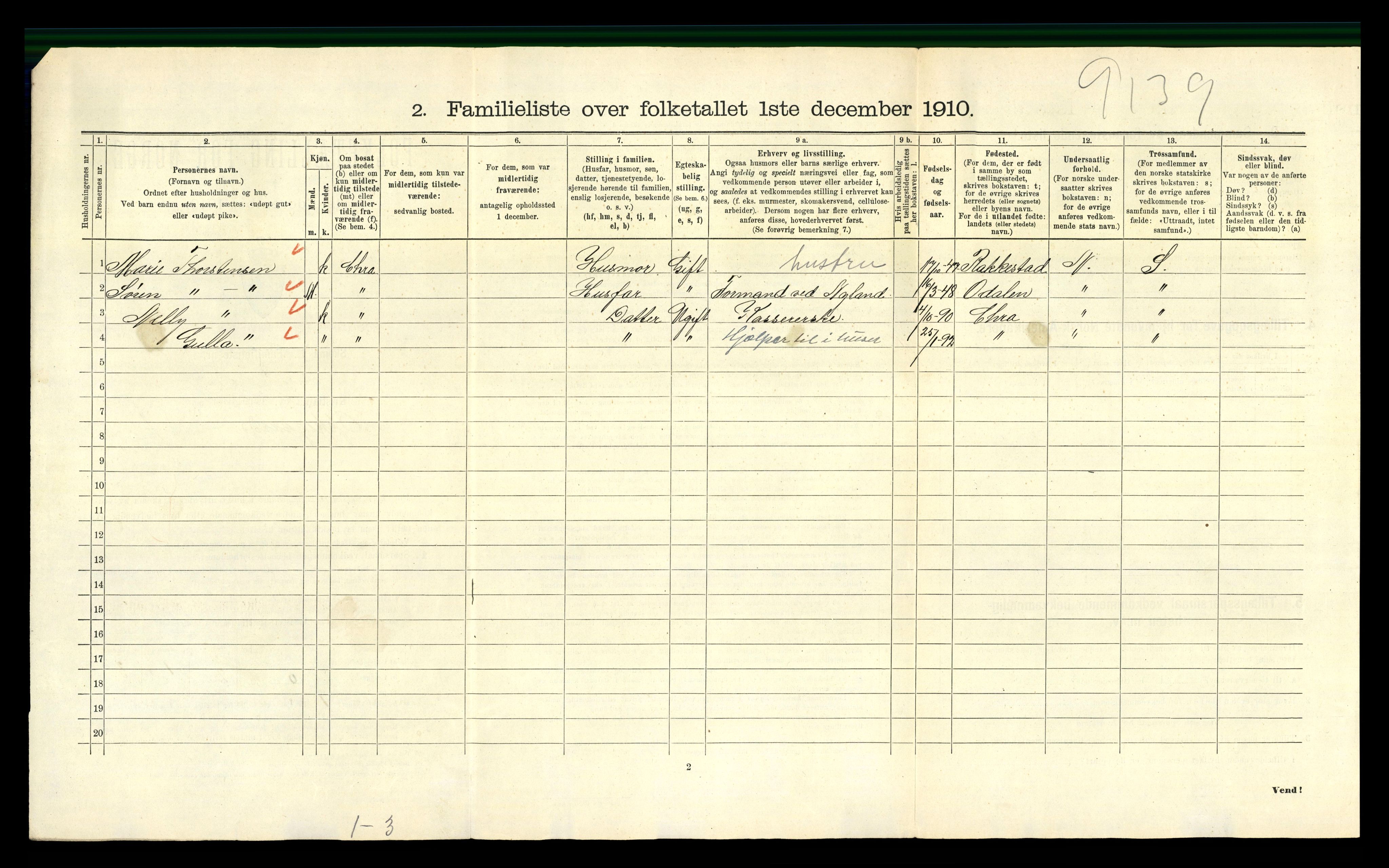 RA, 1910 census for Kristiania, 1910, p. 73786