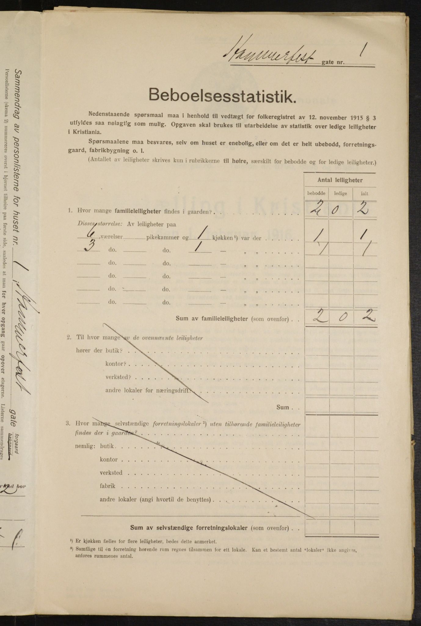 OBA, Municipal Census 1916 for Kristiania, 1916, p. 34797