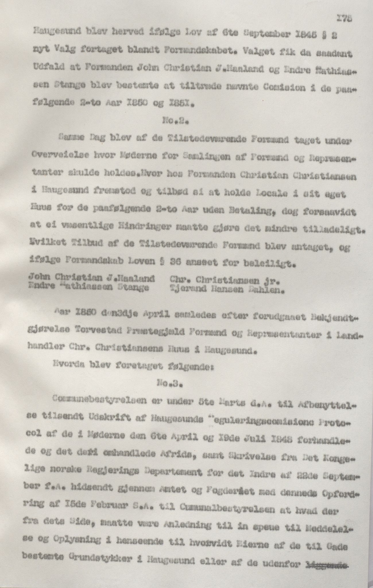 Torvastad kommune - Formannskapet, IKAR/K-101331/A/L0002: Avskrift av forhandlingsprotokoll, 1837-1855, p. 175