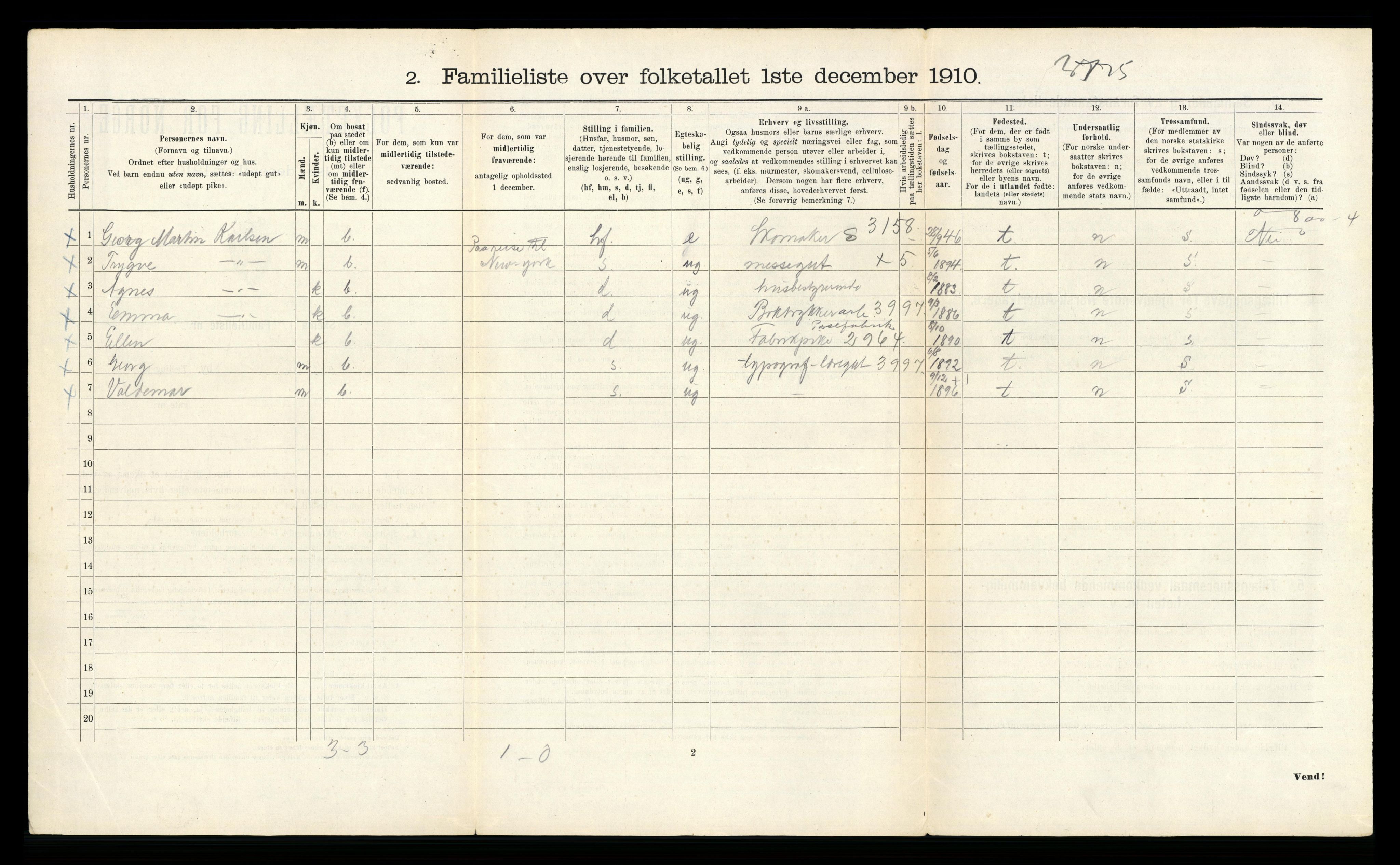 RA, 1910 census for Bergen, 1910, p. 31230