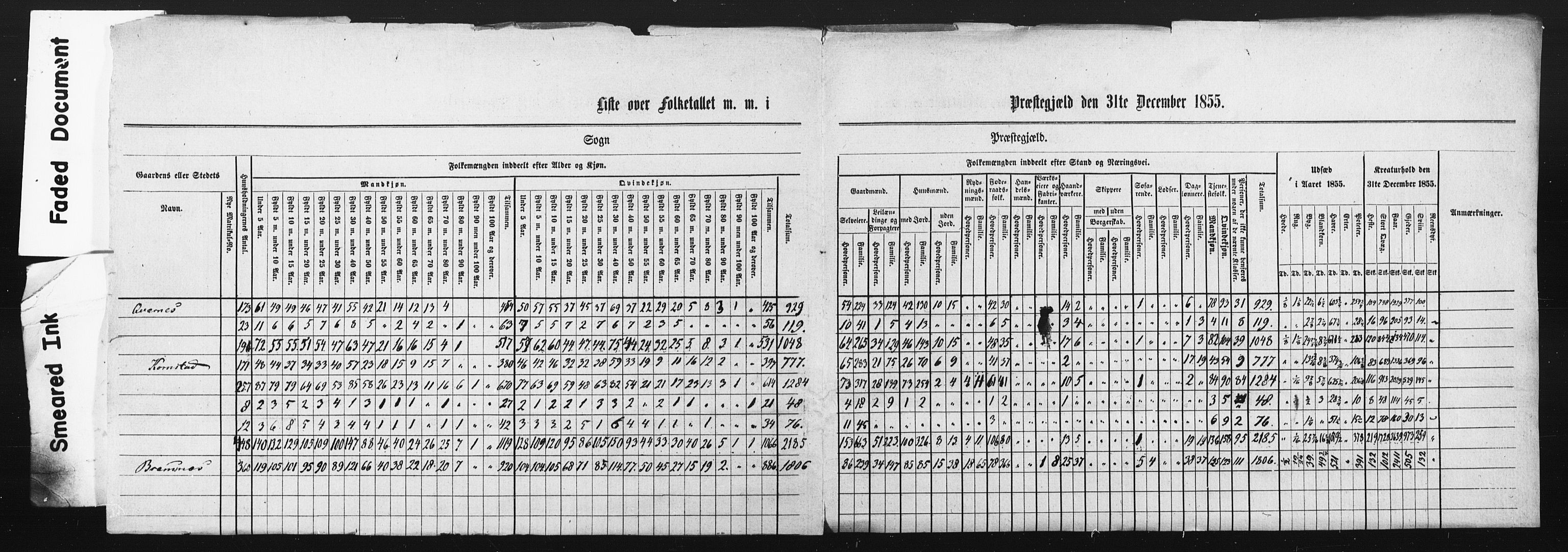 SAT, Census 1855 for Kvernes, 1855, p. 14