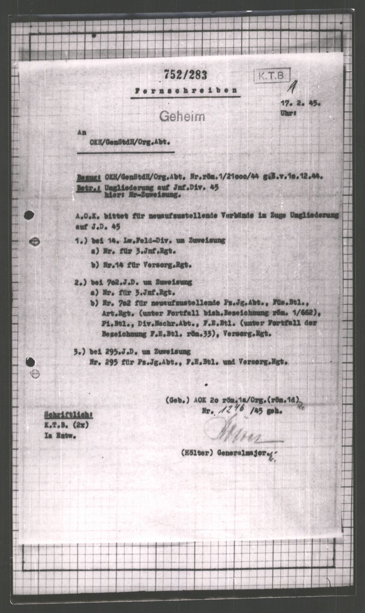 Forsvarets Overkommando. 2 kontor. Arkiv 11.4. Spredte tyske arkivsaker, AV/RA-RAFA-7031/D/Dar/Dara/L0003: Krigsdagbøker for 20. Gebirgs-Armee-Oberkommando (AOK 20), 1945, p. 122