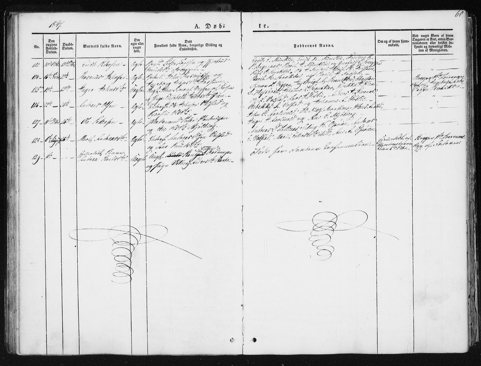 Ministerialprotokoller, klokkerbøker og fødselsregistre - Sør-Trøndelag, SAT/A-1456/668/L0805: Parish register (official) no. 668A05, 1840-1853, p. 60