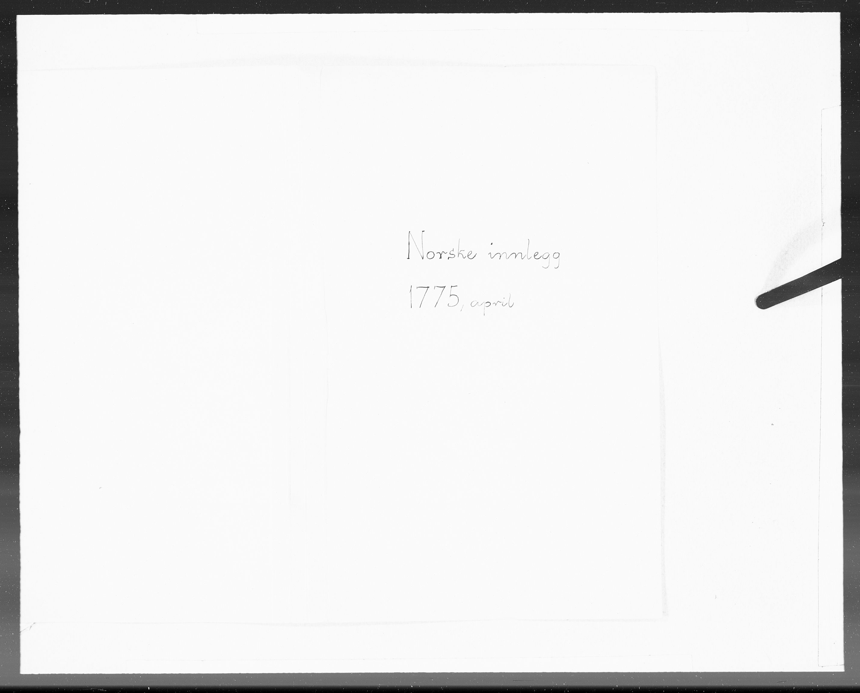 Danske Kanselli 1572-1799, RA/EA-3023/F/Fc/Fcc/Fcca/L0216: Norske innlegg 1572-1799, 1775, p. 2