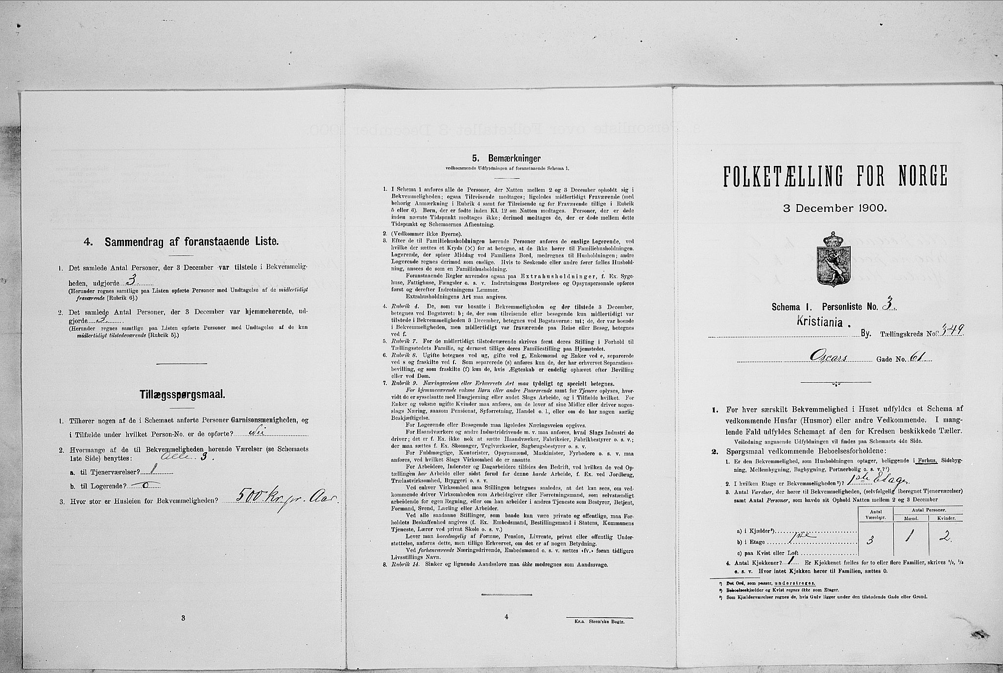 SAO, 1900 census for Kristiania, 1900, p. 69174