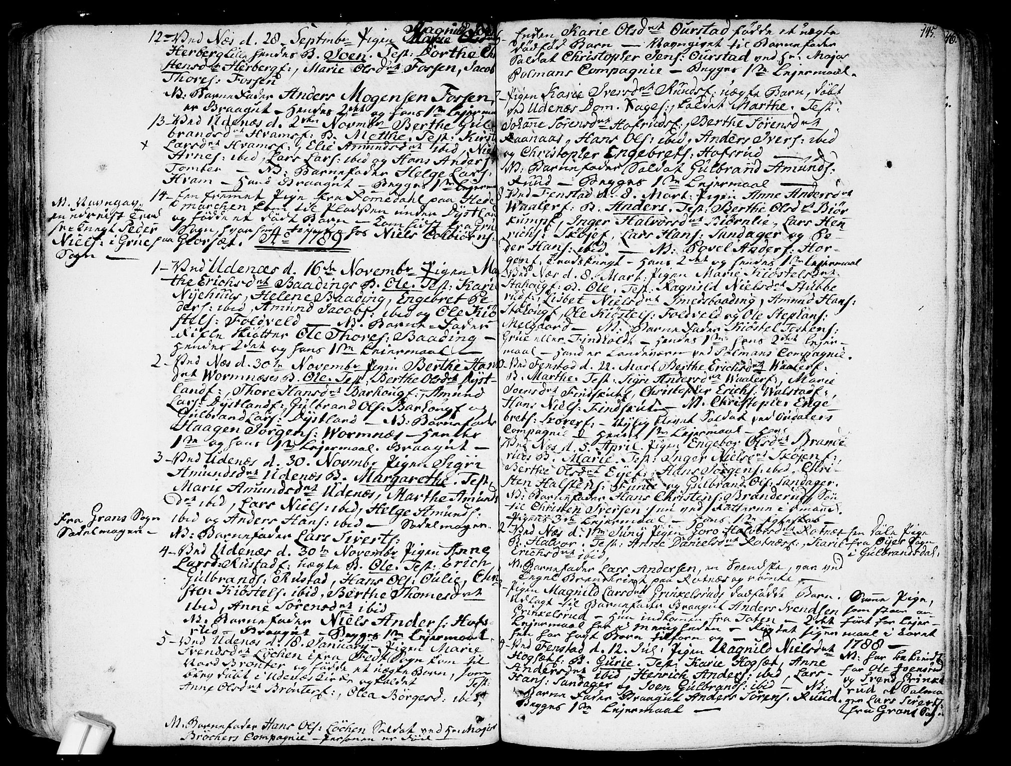 Nes prestekontor Kirkebøker, SAO/A-10410/F/Fa/L0004: Parish register (official) no. I 4, 1781-1816, p. 145