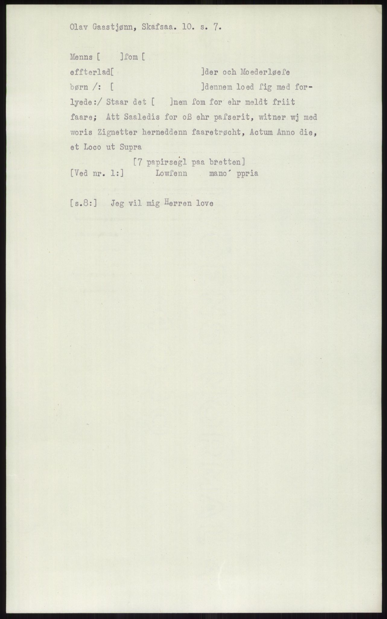 Samlinger til kildeutgivelse, Diplomavskriftsamlingen, RA/EA-4053/H/Ha, p. 1672