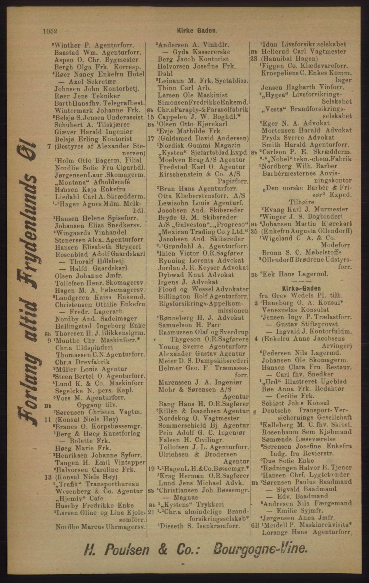 Kristiania/Oslo adressebok, PUBL/-, 1905, p. 1052