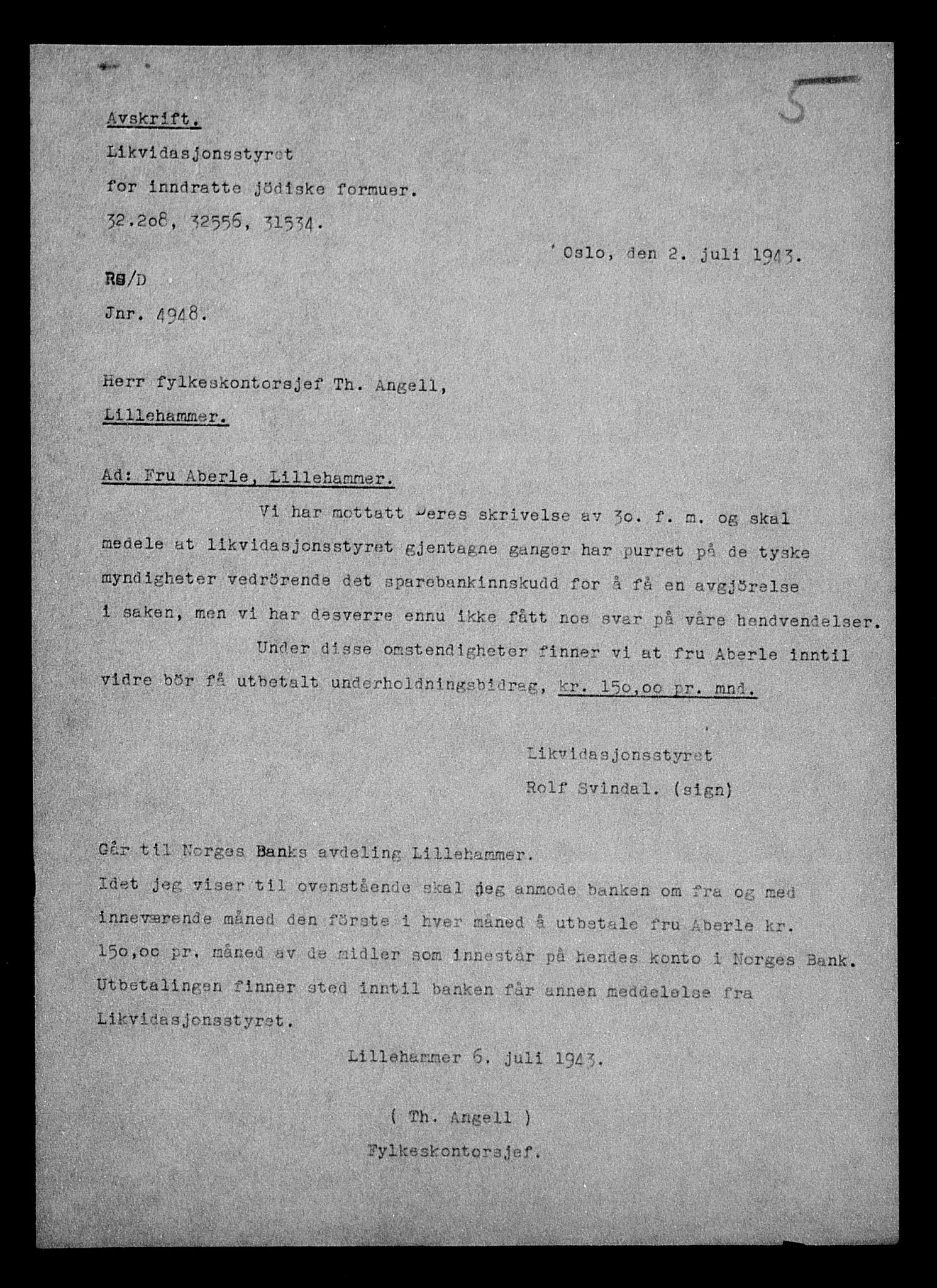 Justisdepartementet, Tilbakeføringskontoret for inndratte formuer, AV/RA-S-1564/H/Hc/Hcd/L0989: --, 1945-1947, p. 29