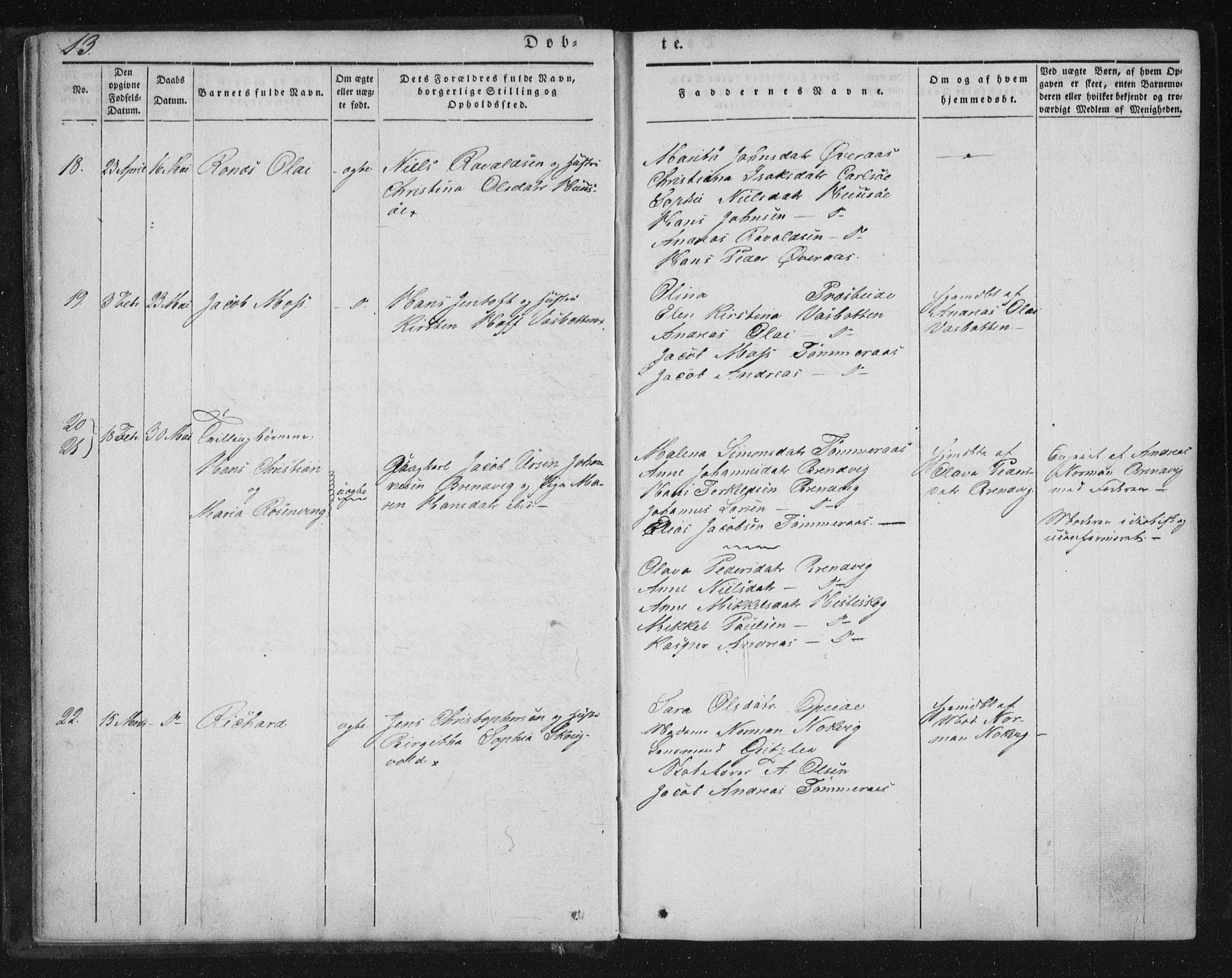 Ministerialprotokoller, klokkerbøker og fødselsregistre - Nordland, AV/SAT-A-1459/859/L0843: Parish register (official) no. 859A03, 1840-1848, p. 13