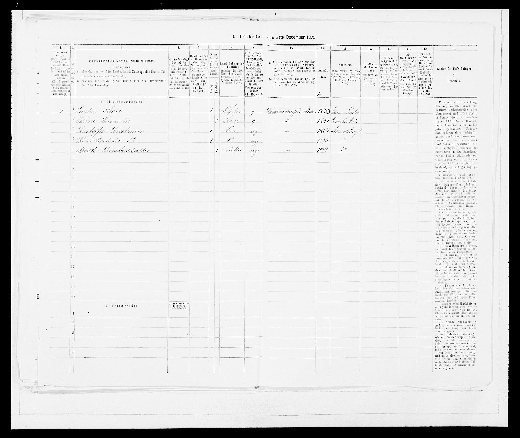 SAB, 1875 census for 1428P Askvoll, 1875, p. 692