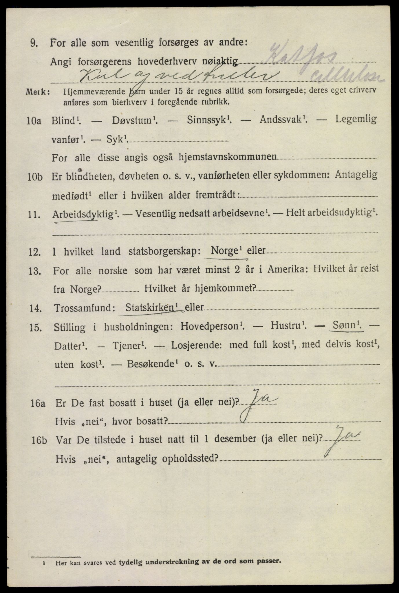 SAKO, 1920 census for Modum, 1920, p. 9658