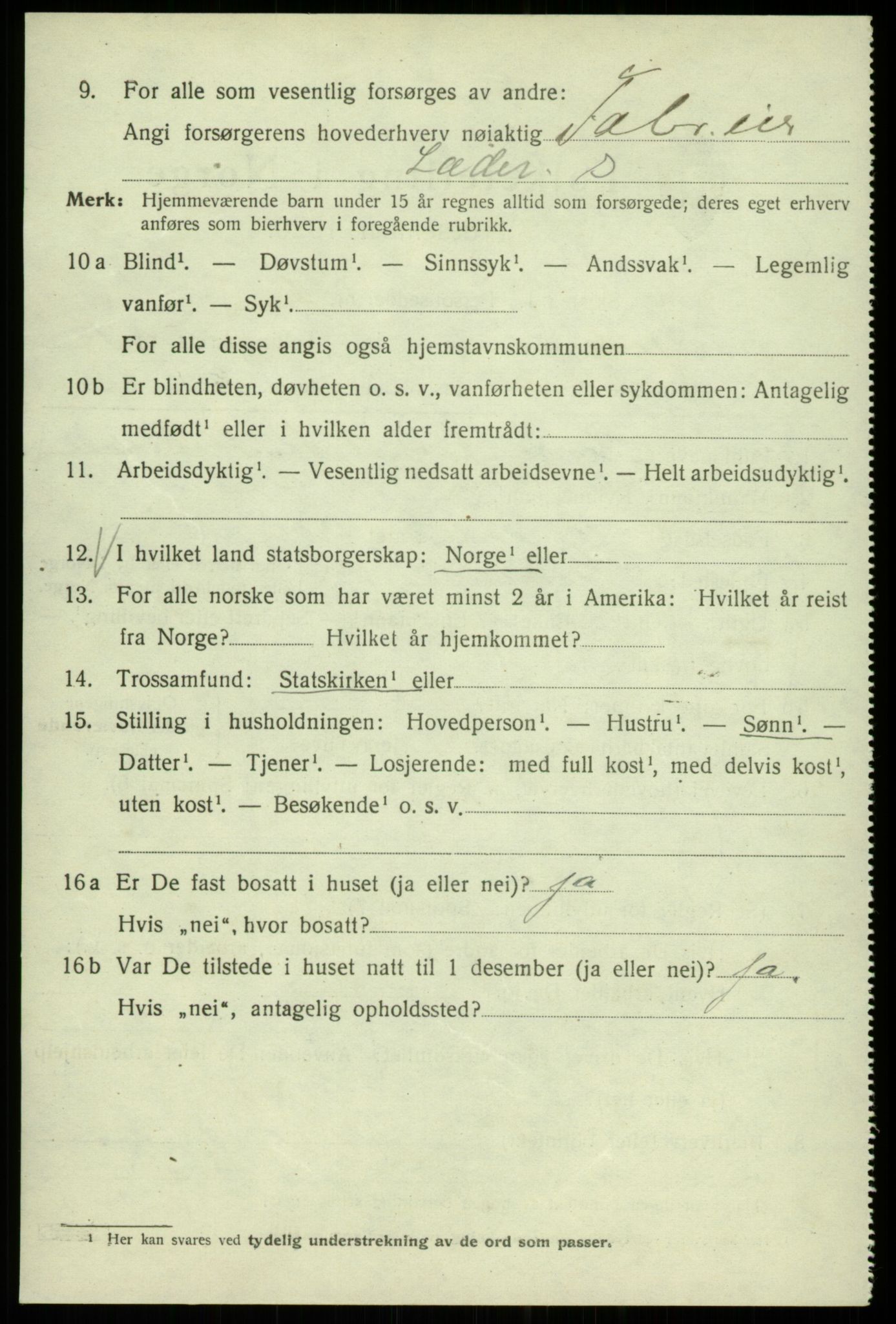 SAB, 1920 census for Bergen, 1920, p. 74293