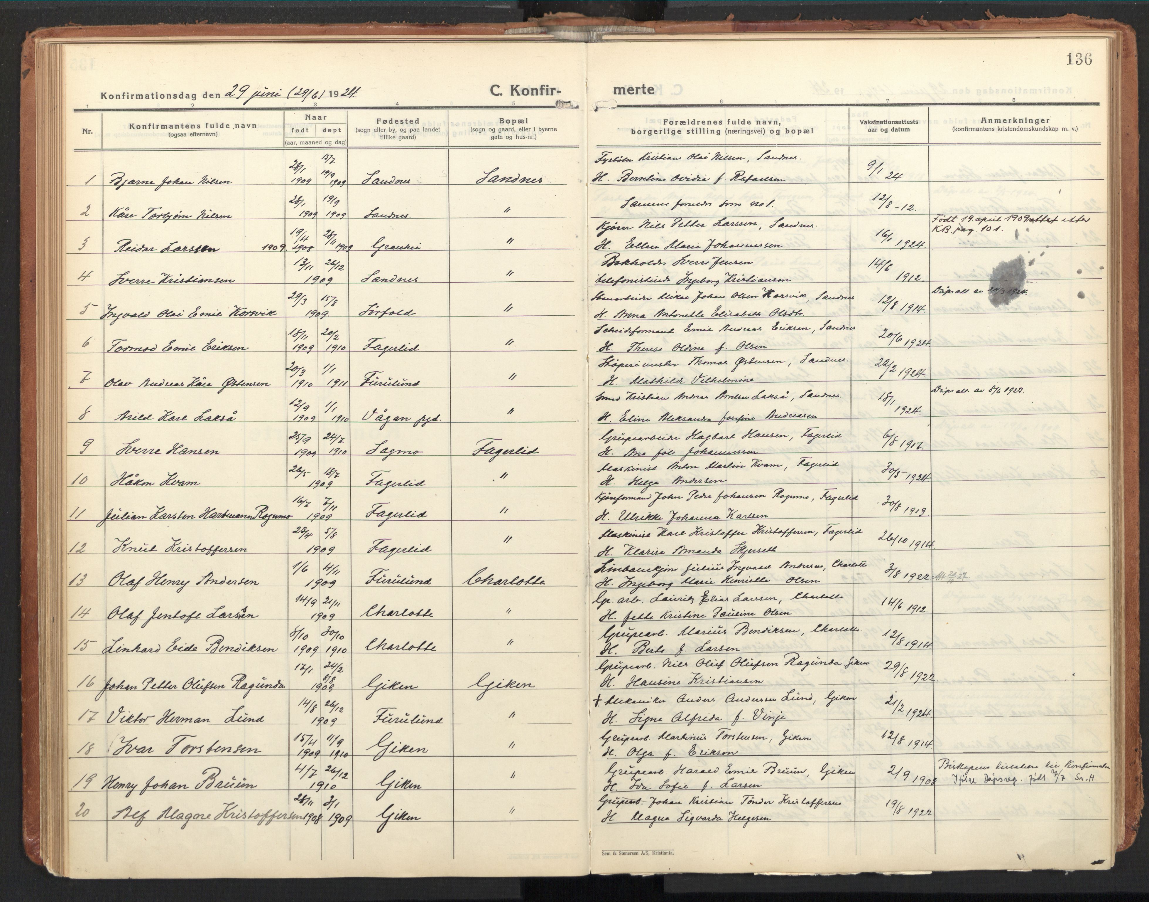 Ministerialprotokoller, klokkerbøker og fødselsregistre - Nordland, SAT/A-1459/850/L0716: Curate's parish register no. 850B06, 1924-1938, p. 136