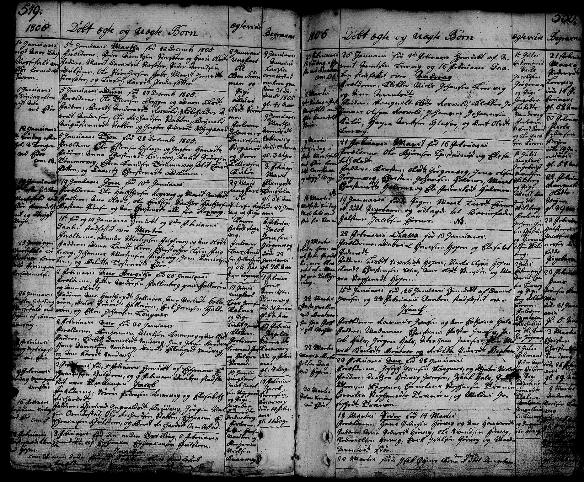 Ministerialprotokoller, klokkerbøker og fødselsregistre - Møre og Romsdal, SAT/A-1454/581/L0932: Parish register (official) no. 581A02, 1767-1823, p. 549-550