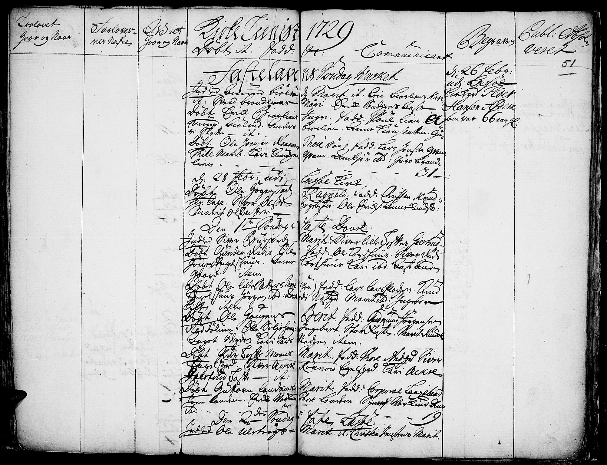 Lesja prestekontor, AV/SAH-PREST-068/H/Ha/Haa/L0001: Parish register (official) no. 1, 1724-1731, p. 51