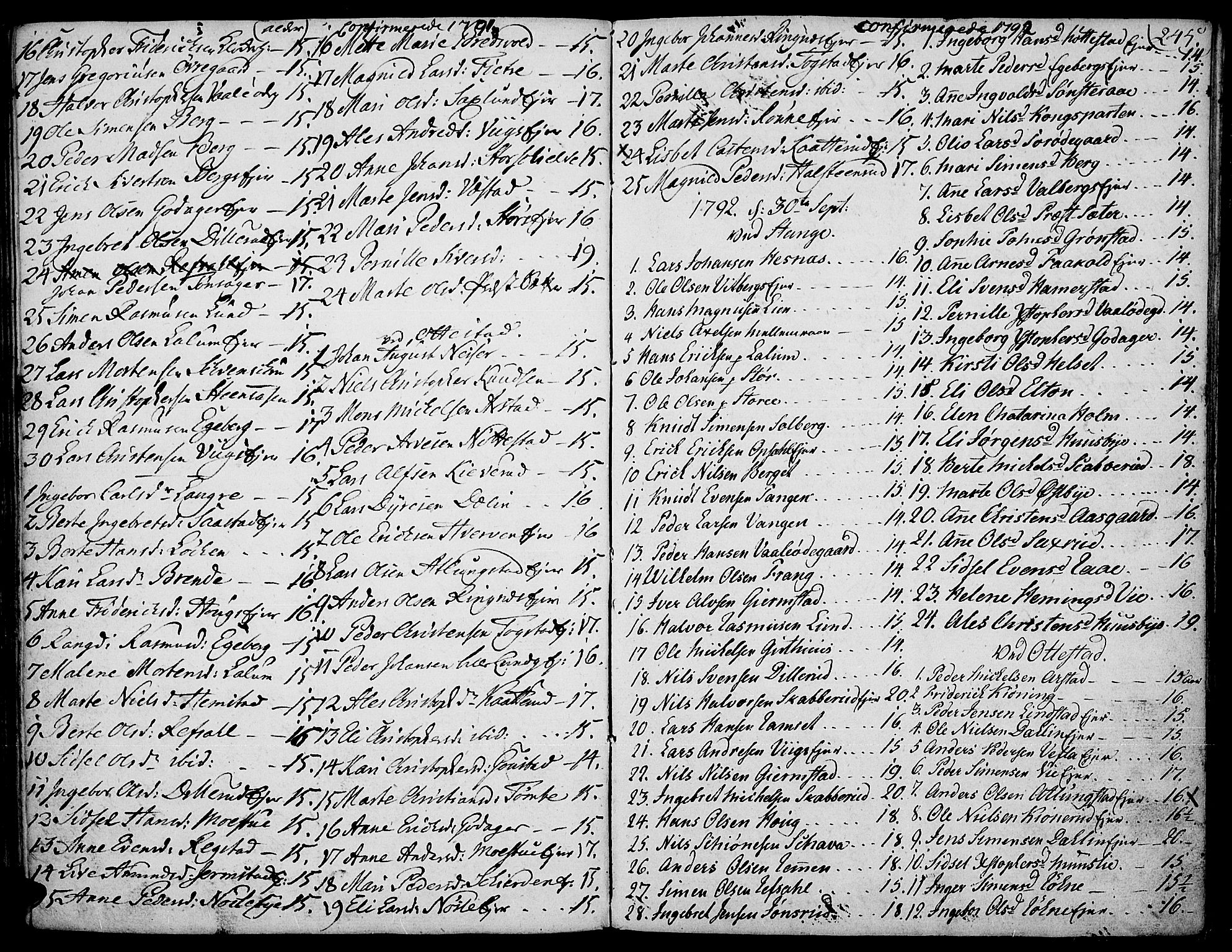 Stange prestekontor, SAH/PREST-002/K/L0007: Parish register (official) no. 7, 1788-1813, p. 244-245