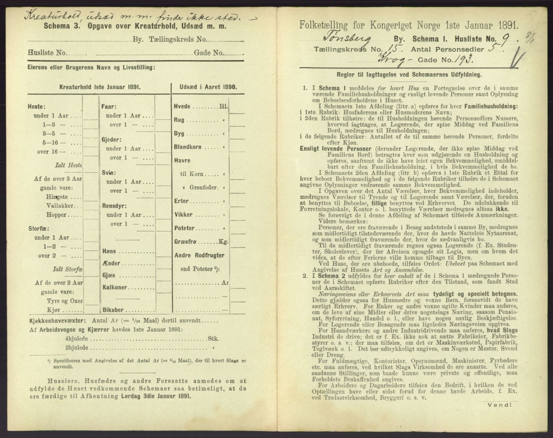 RA, 1891 census for 0705 Tønsberg, 1891, p. 566