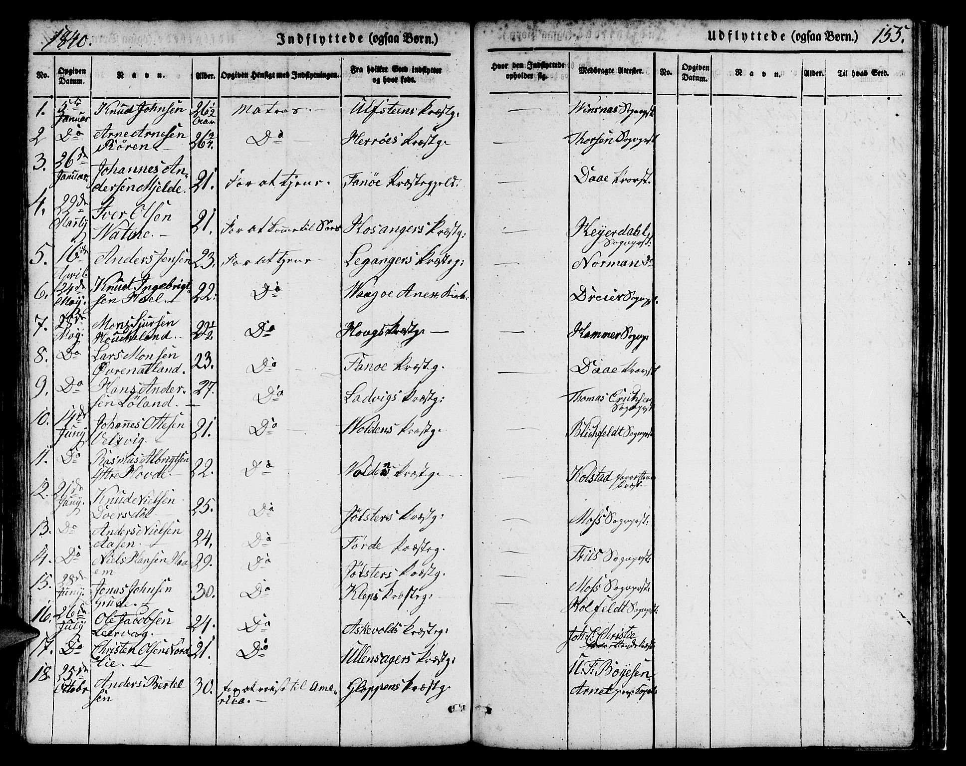 Domkirken sokneprestembete, SAB/A-74801/H/Hab/L0029: Parish register (copy) no. D 1, 1839-1857, p. 155