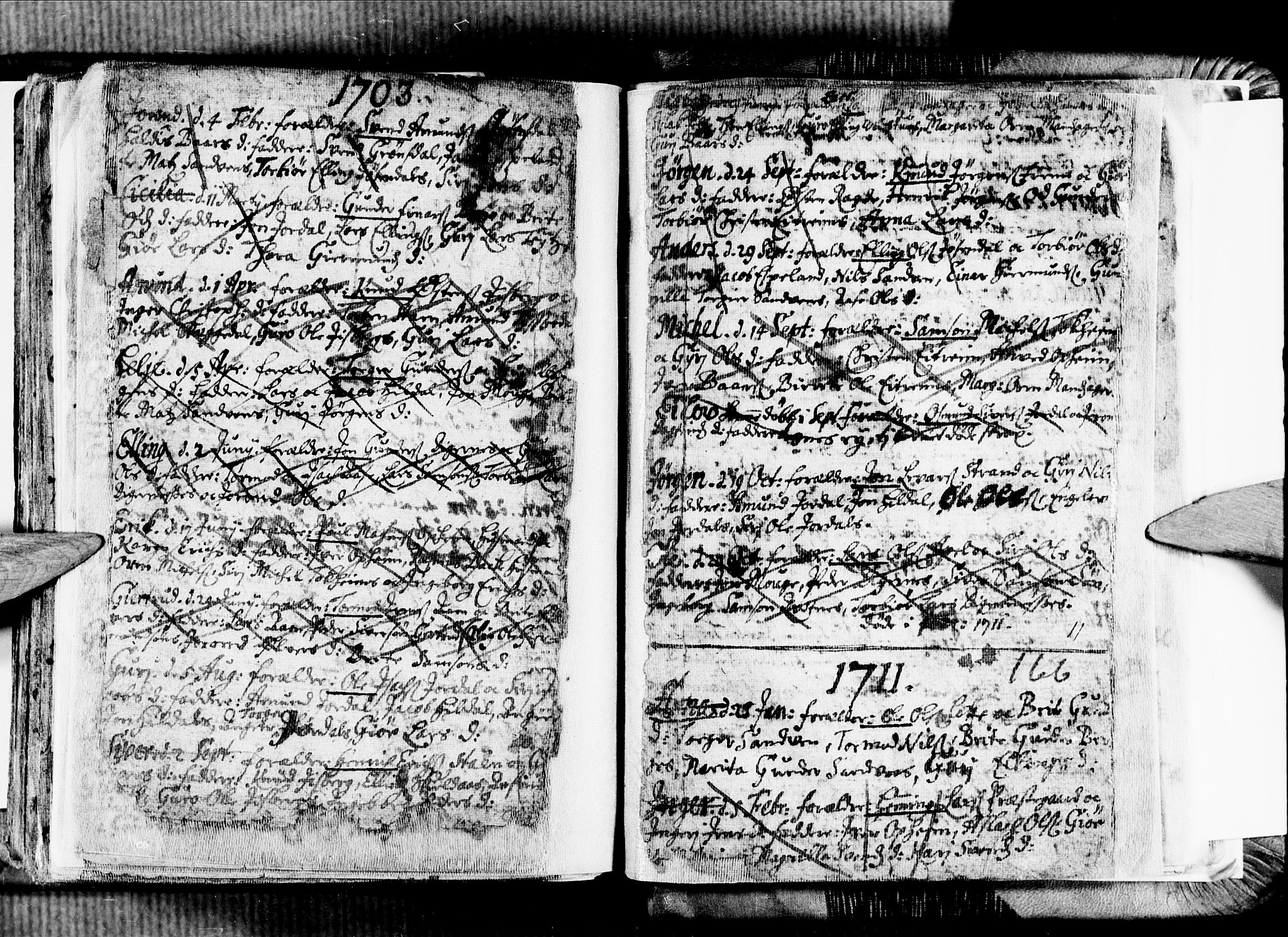 Ullensvang sokneprestembete, SAB/A-78701/H/Haa: Parish register (official) no. A 1 /3, 1676-1719, p. 166