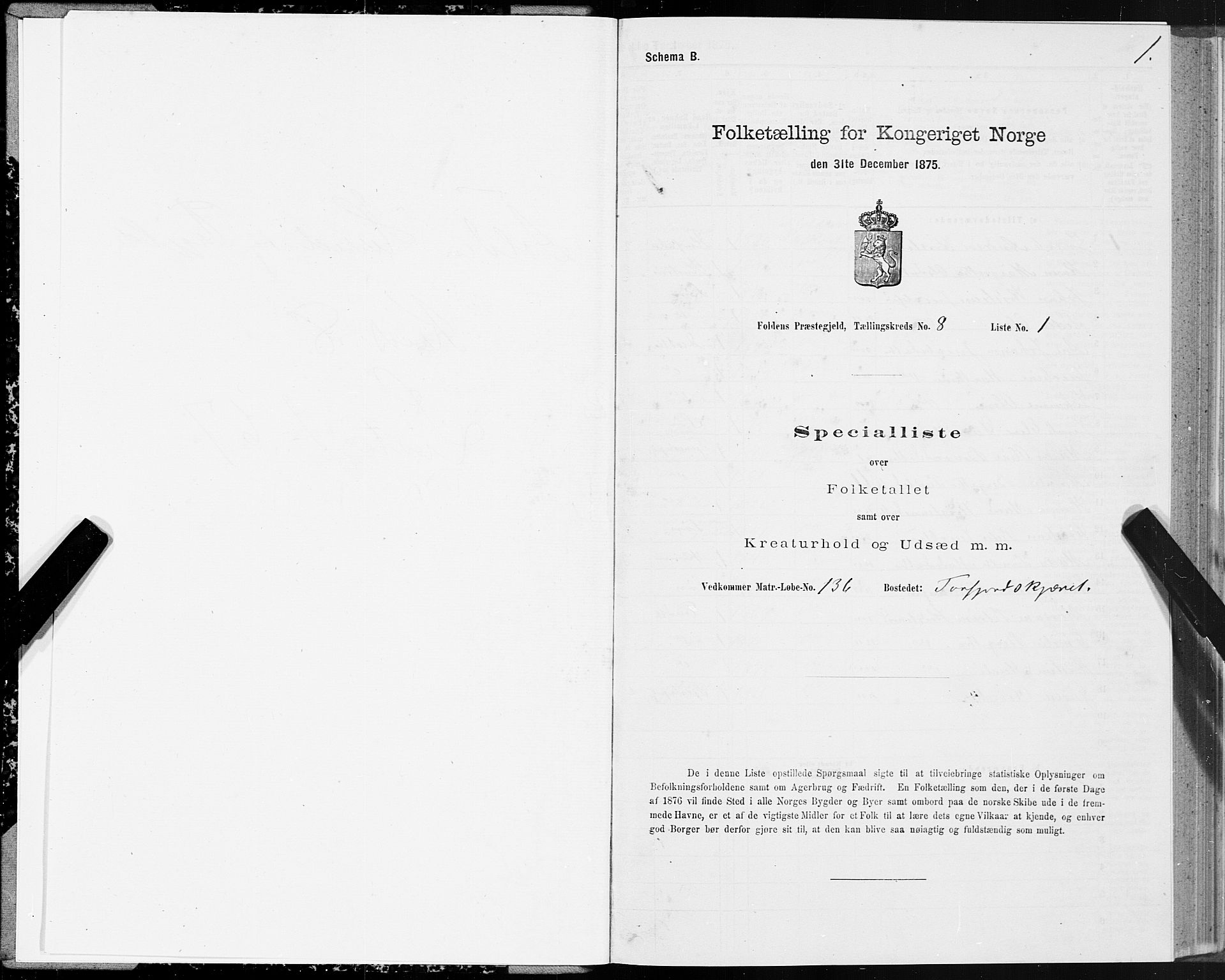 SAT, 1875 census for 1845P Folda, 1875, p. 3001