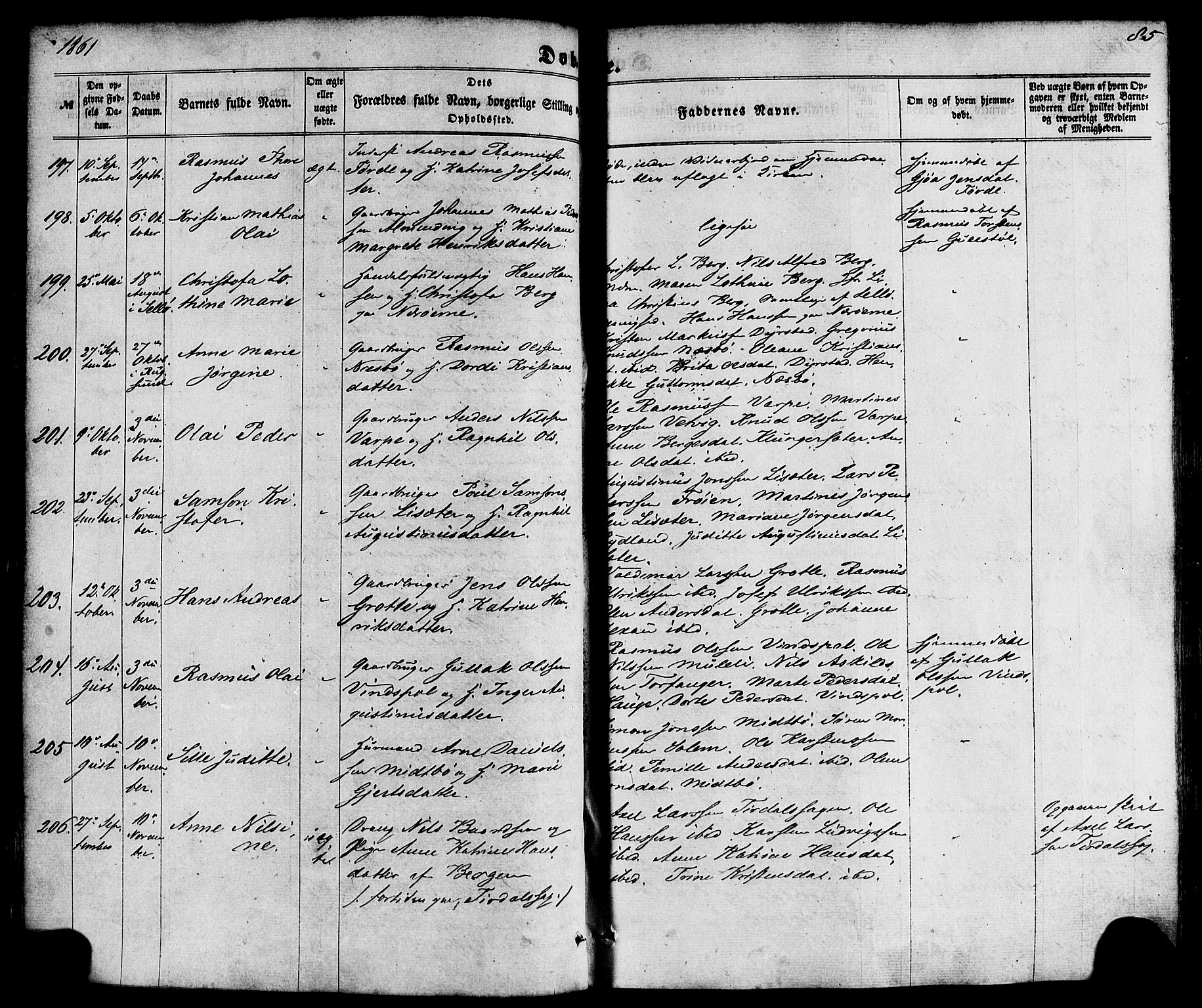 Kinn sokneprestembete, SAB/A-80801/H/Haa/Haaa/L0006: Parish register (official) no. A 6, 1857-1885, p. 85