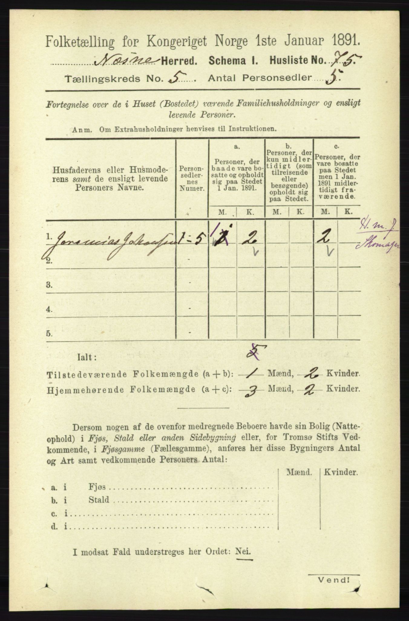 RA, 1891 census for 1828 Nesna, 1891, p. 2771