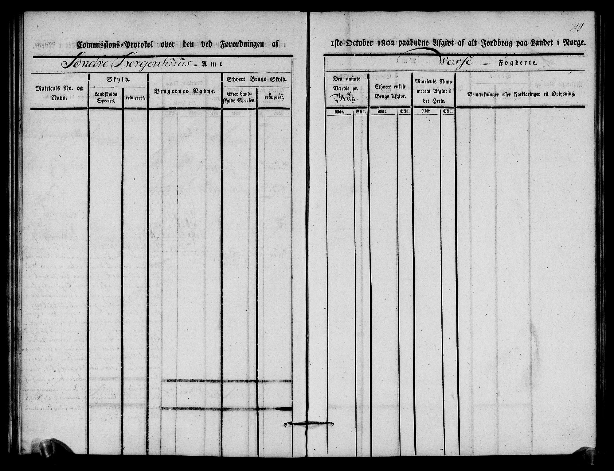 Rentekammeret inntil 1814, Realistisk ordnet avdeling, AV/RA-EA-4070/N/Ne/Nea/L0112: Nordhordland og Voss fogderi. Kommisjonsprotokoll for Voss, 1803, p. 42