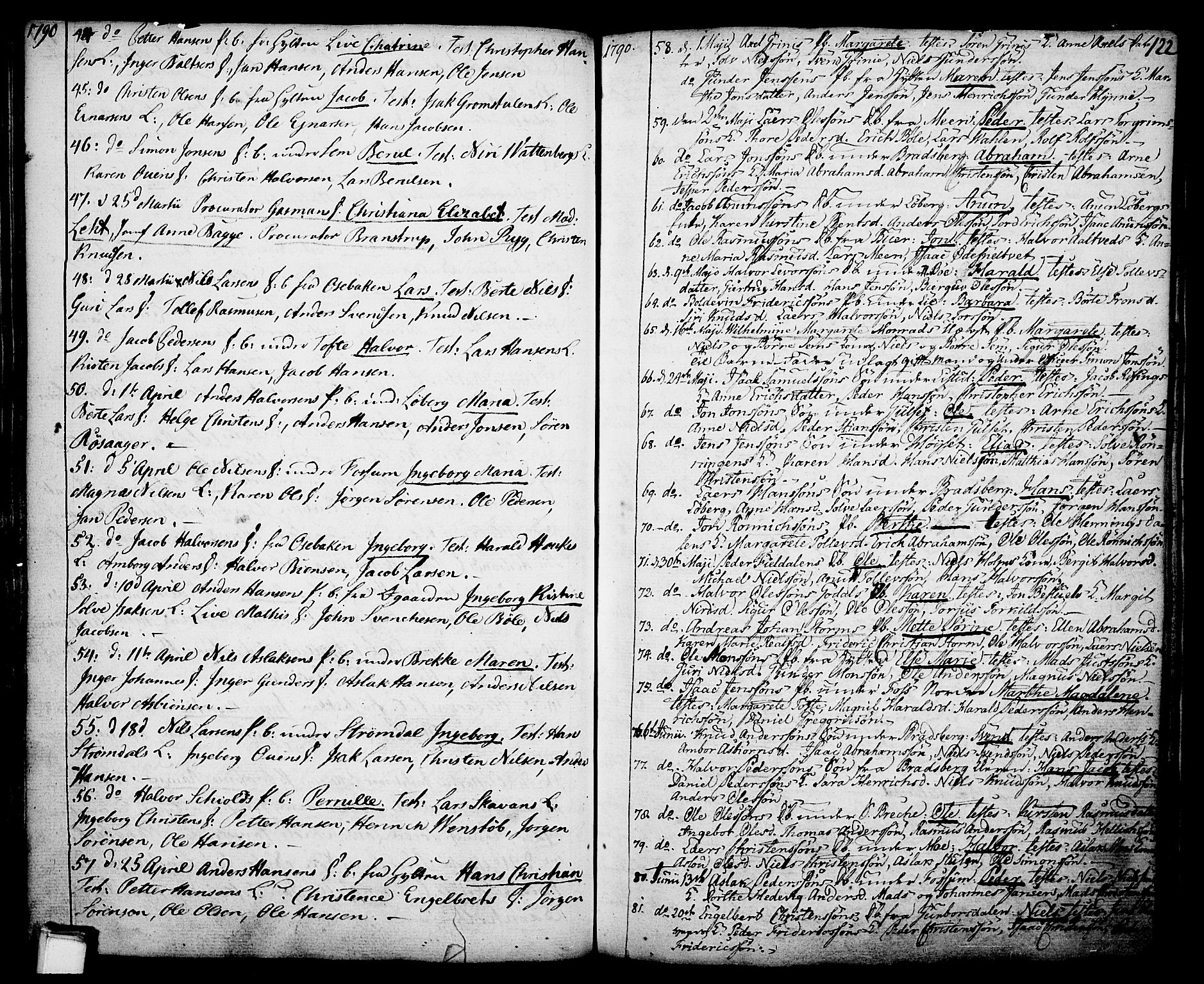 Gjerpen kirkebøker, SAKO/A-265/F/Fa/L0002: Parish register (official) no. I 2, 1747-1795, p. 122
