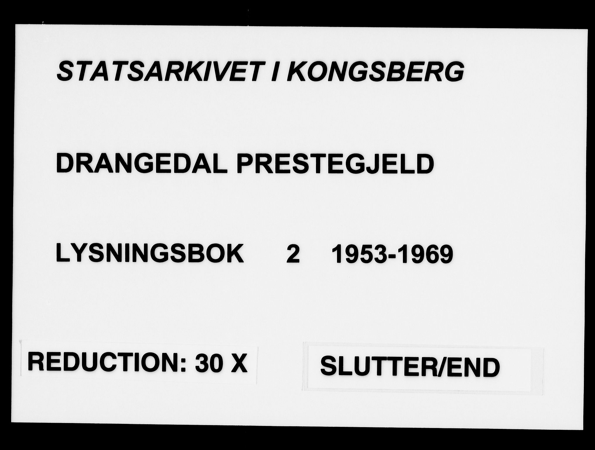 Drangedal kirkebøker, SAKO/A-258/H/Ha/L0002: Banns register no. 2, 1953-1969