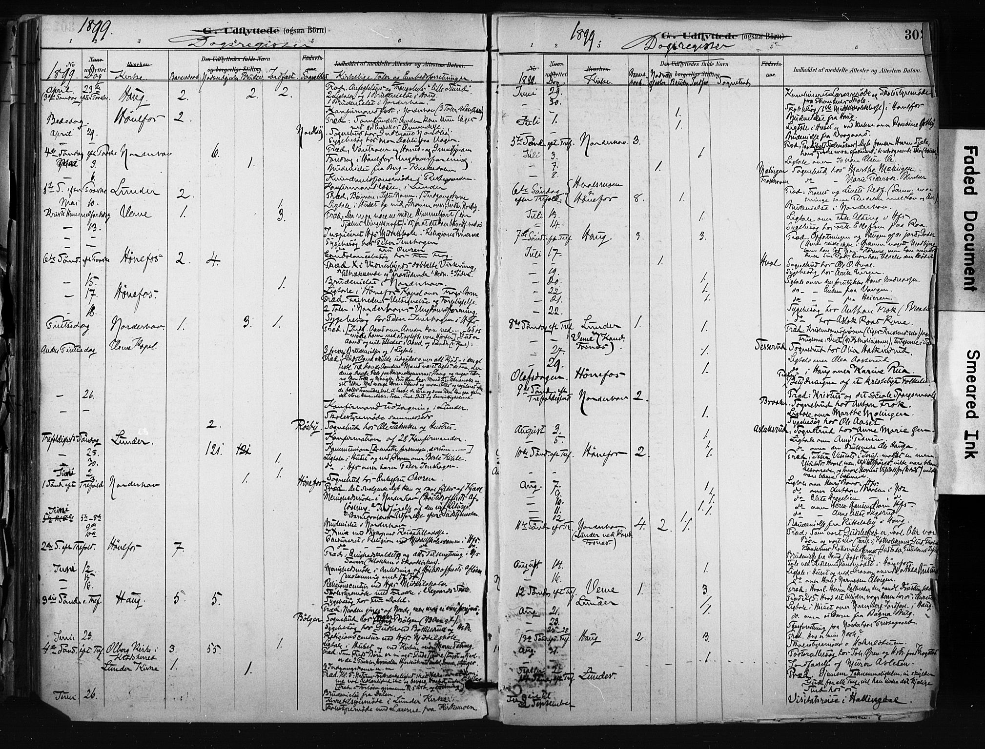 Hønefoss kirkebøker, AV/SAKO-A-609/F/Fa/L0002: Parish register (official) no. 2, 1887-1906, p. 302