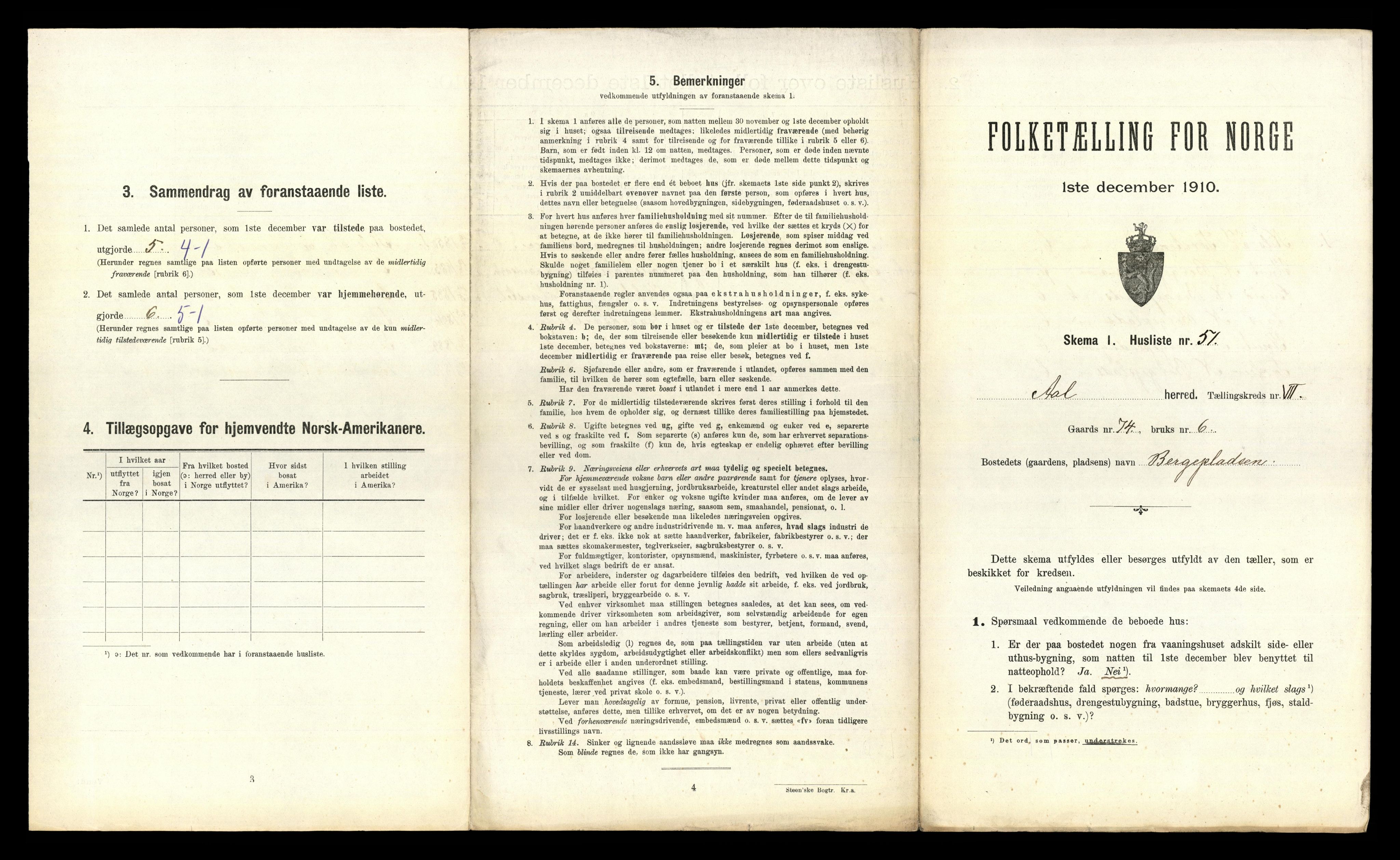 RA, 1910 census for Ål, 1910, p. 779