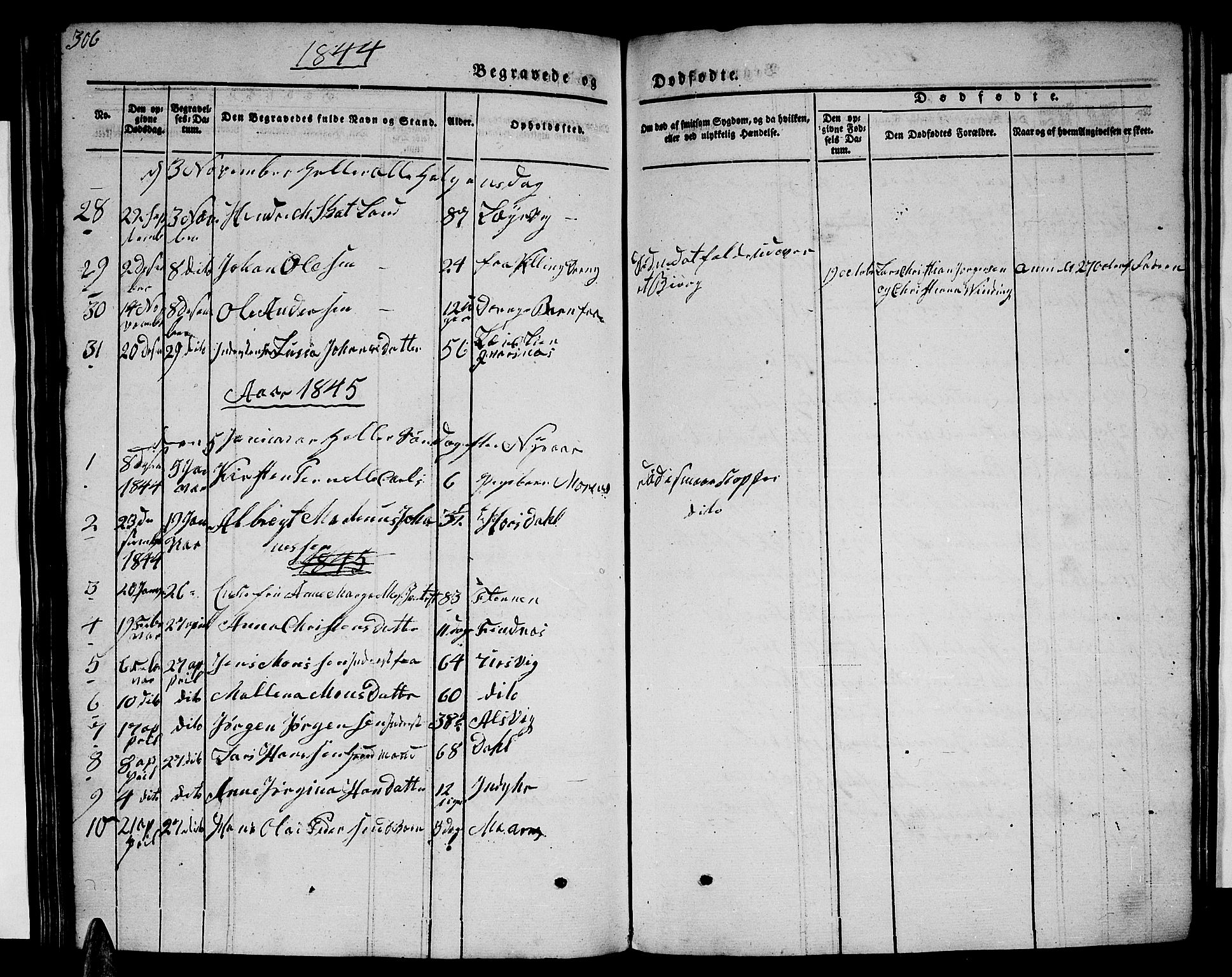 Ministerialprotokoller, klokkerbøker og fødselsregistre - Nordland, SAT/A-1459/805/L0106: Parish register (copy) no. 805C02, 1841-1861, p. 306