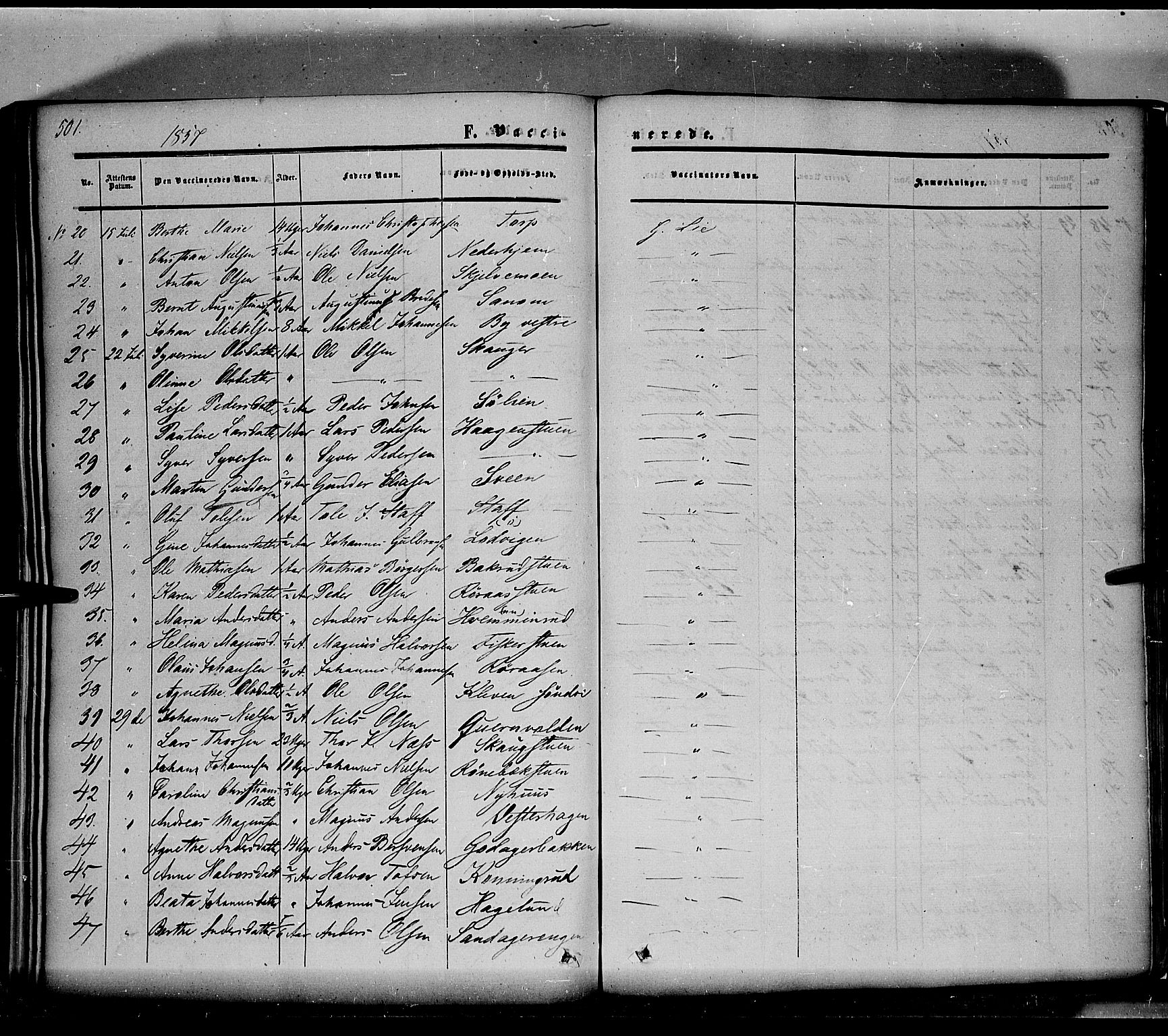 Nes prestekontor, Hedmark, AV/SAH-PREST-020/K/Ka/L0004: Parish register (official) no. 4, 1852-1886, p. 501