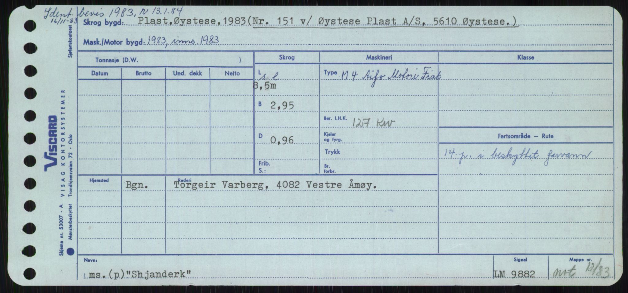 Sjøfartsdirektoratet med forløpere, Skipsmålingen, RA/S-1627/H/Ha/L0005/0001: Fartøy, S-Sven / Fartøy, S-Skji, p. 361