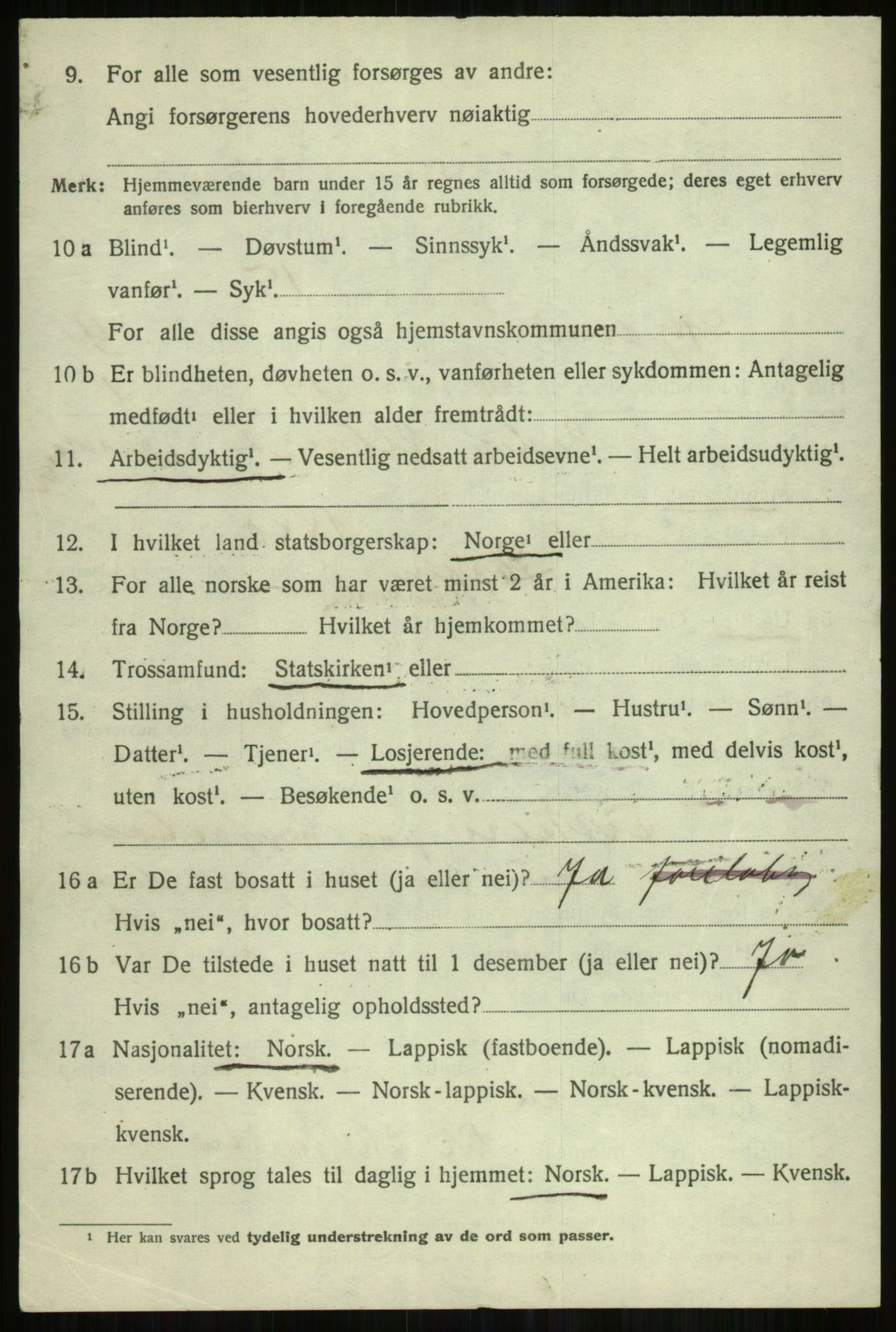 SATØ, 1920 census for Skjervøy, 1920, p. 2914