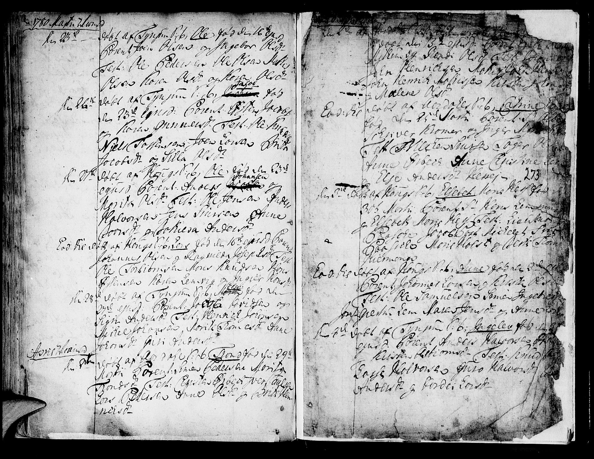 Lærdal sokneprestembete, AV/SAB-A-81201: Parish register (official) no. A 2, 1752-1782, p. 273