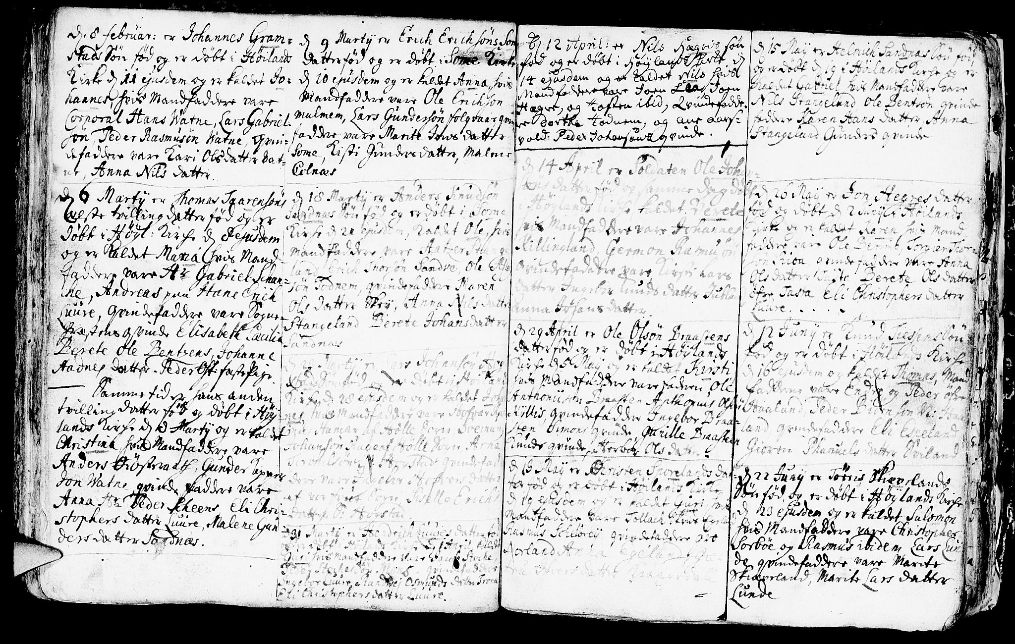 Høyland sokneprestkontor, SAST/A-101799/001/30BA/L0001: Parish register (official) no. A 1, 1691-1732