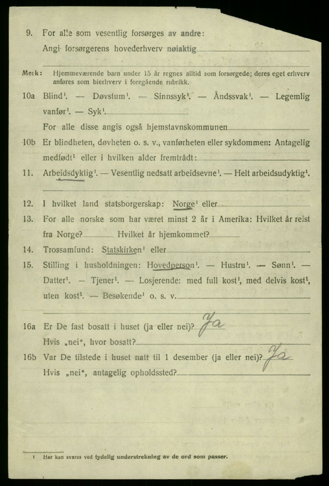 SAB, 1920 census for Bruvik, 1920, p. 3887