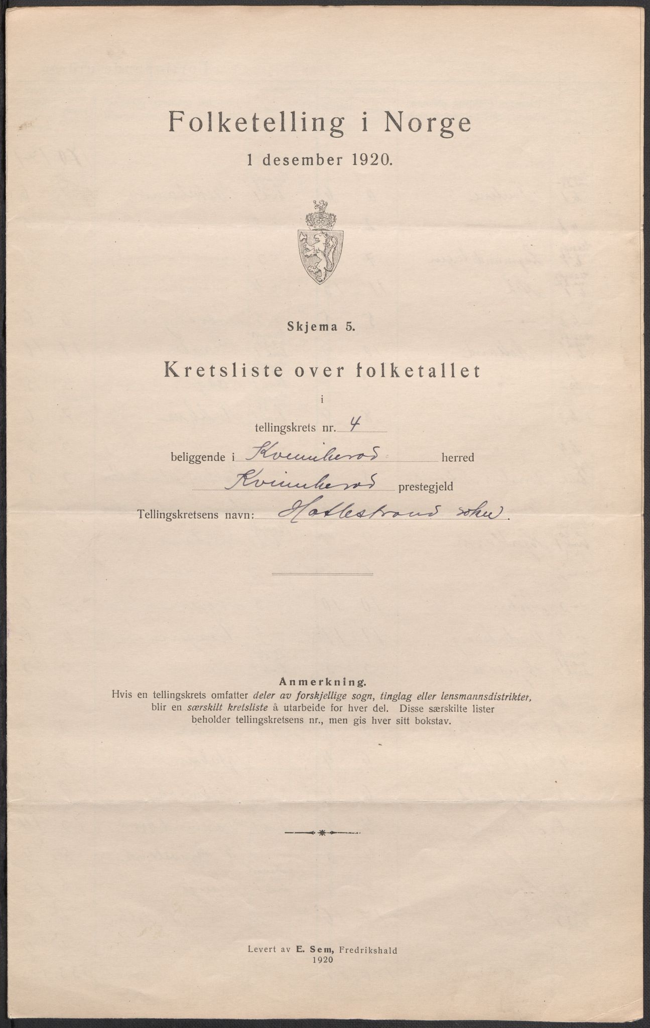 SAB, 1920 census for Kvinnherad, 1920, p. 13