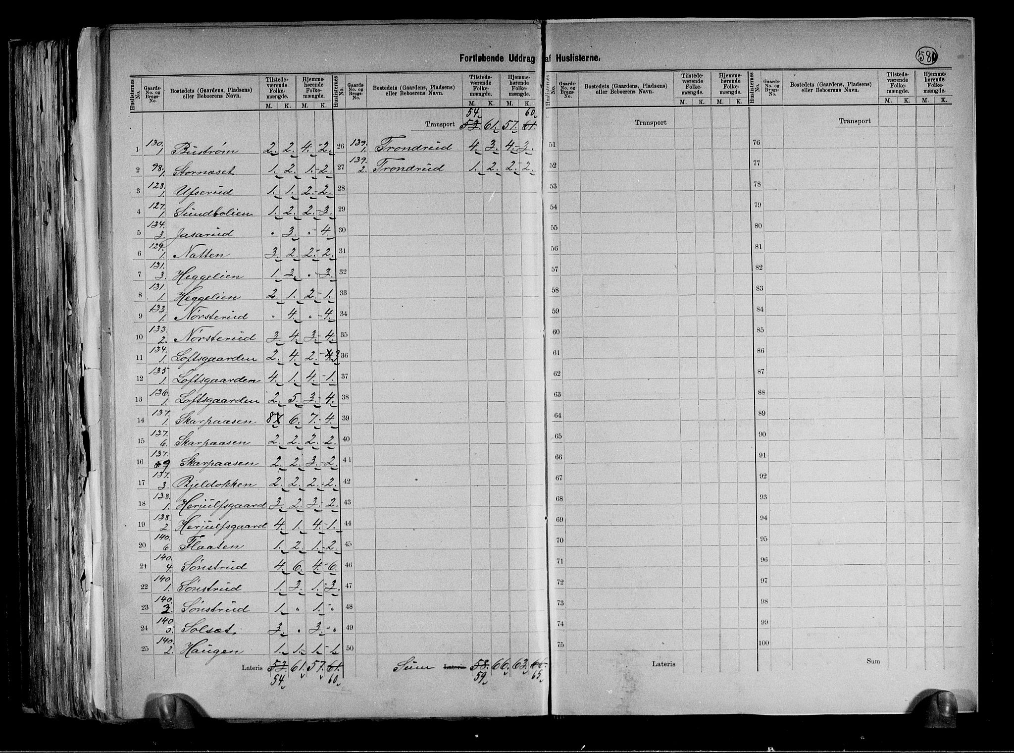 RA, 1891 census for 0633 Nore, 1891, p. 30