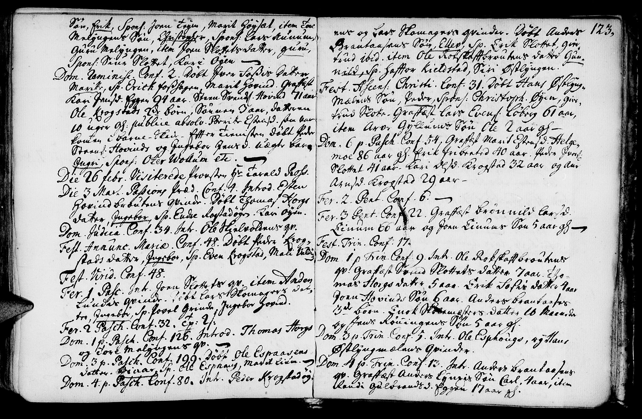 Ministerialprotokoller, klokkerbøker og fødselsregistre - Sør-Trøndelag, SAT/A-1456/692/L1101: Parish register (official) no. 692A01, 1690-1746, p. 123