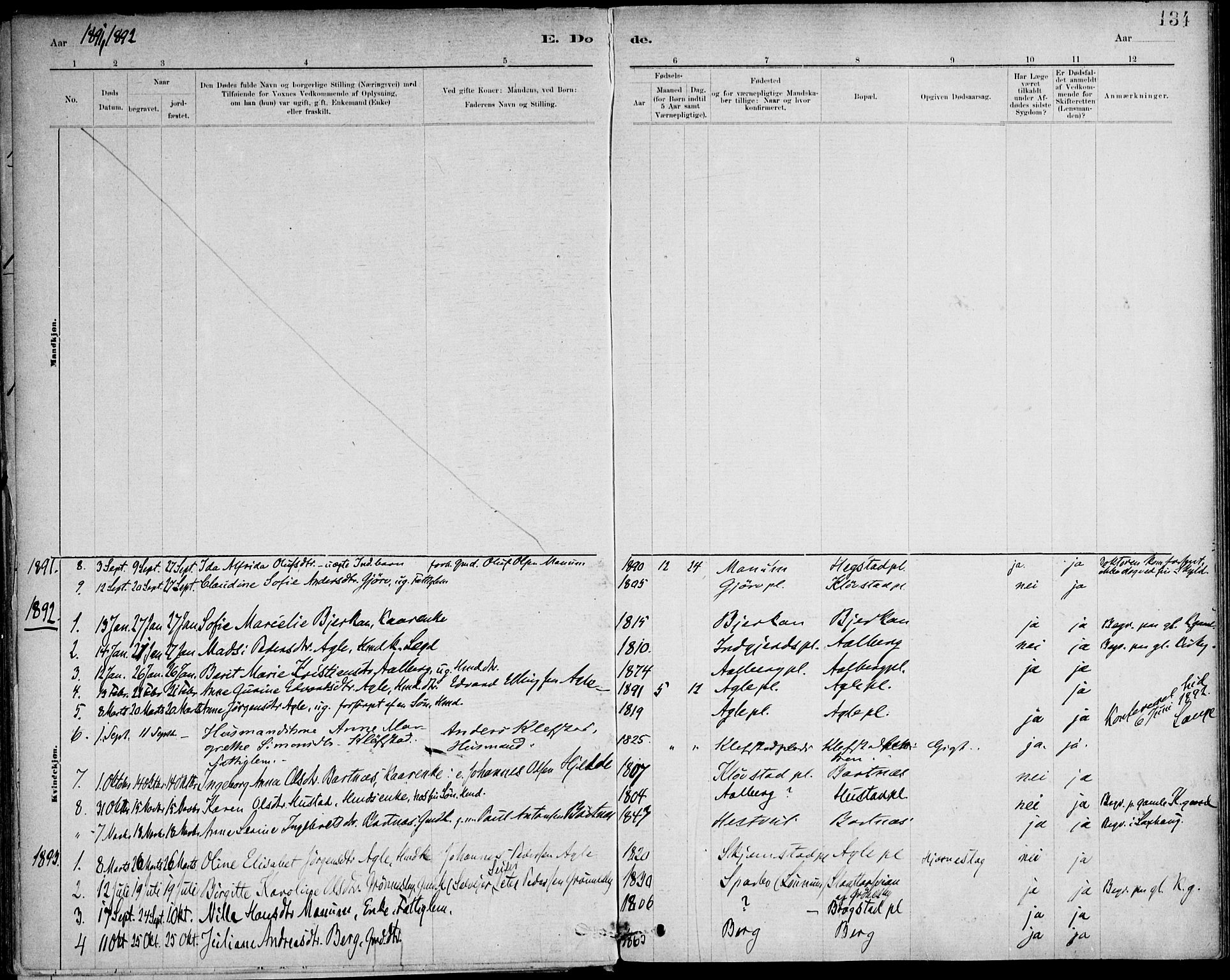 Ministerialprotokoller, klokkerbøker og fødselsregistre - Nord-Trøndelag, SAT/A-1458/732/L0316: Parish register (official) no. 732A01, 1879-1921, p. 134