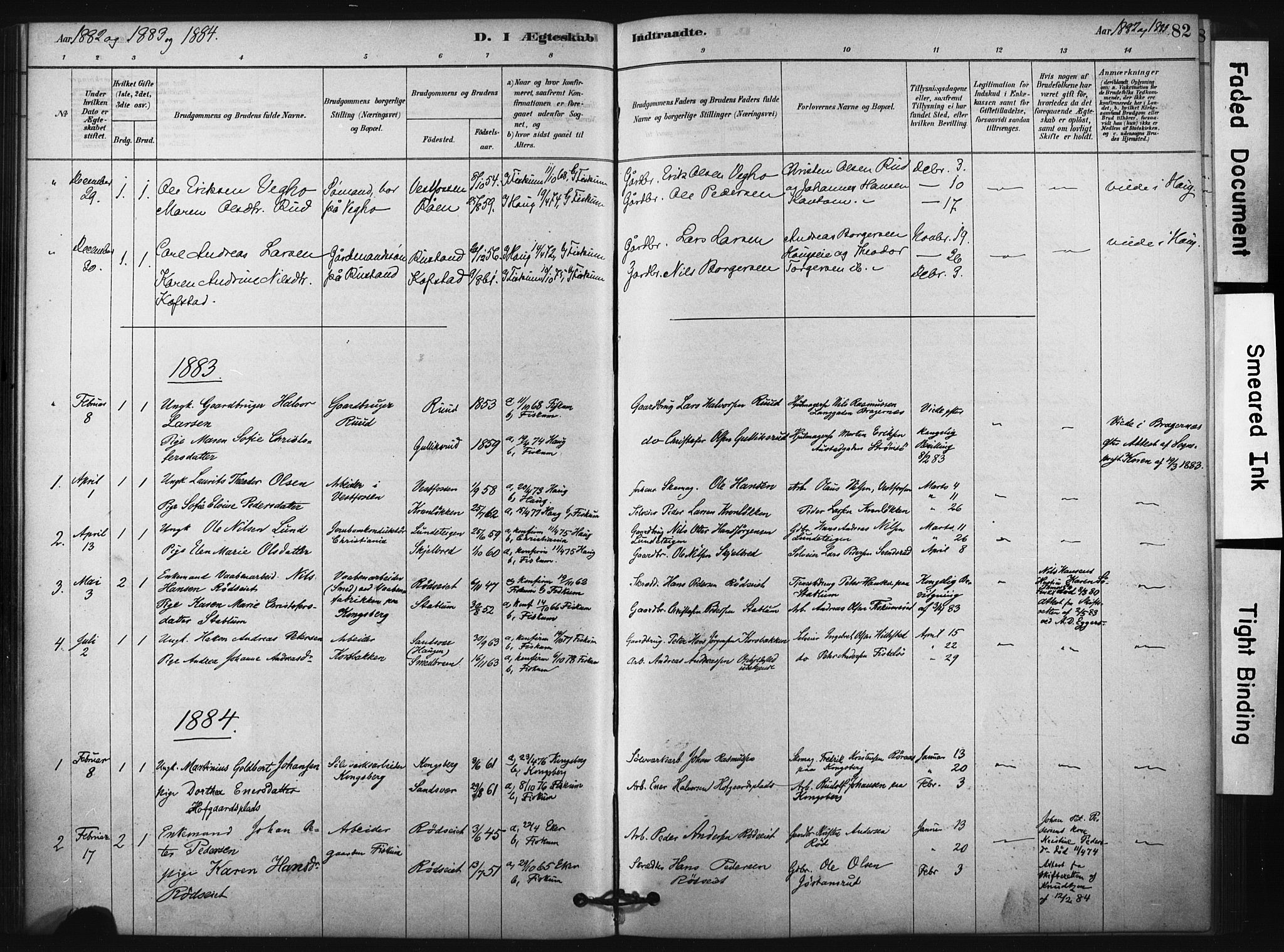 Fiskum kirkebøker, AV/SAKO-A-15/F/Fa/L0002: Parish register (official) no. 2, 1878-1890, p. 82