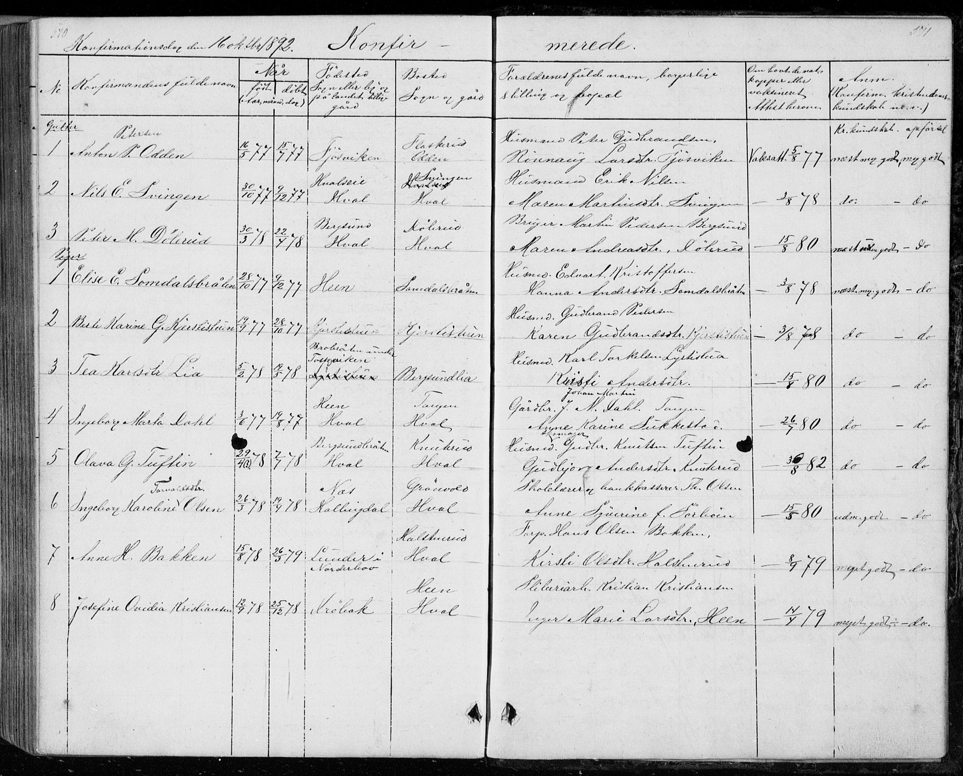 Ådal kirkebøker, SAKO/A-248/G/Gc/L0001: Parish register (copy) no. III 1, 1862-1898, p. 570-571
