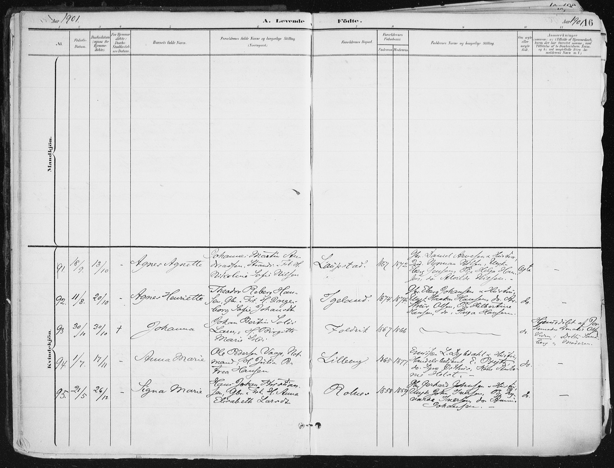 Ibestad sokneprestembete, AV/SATØ-S-0077/H/Ha/Haa/L0017kirke: Parish register (official) no. 17, 1901-1914, p. 16