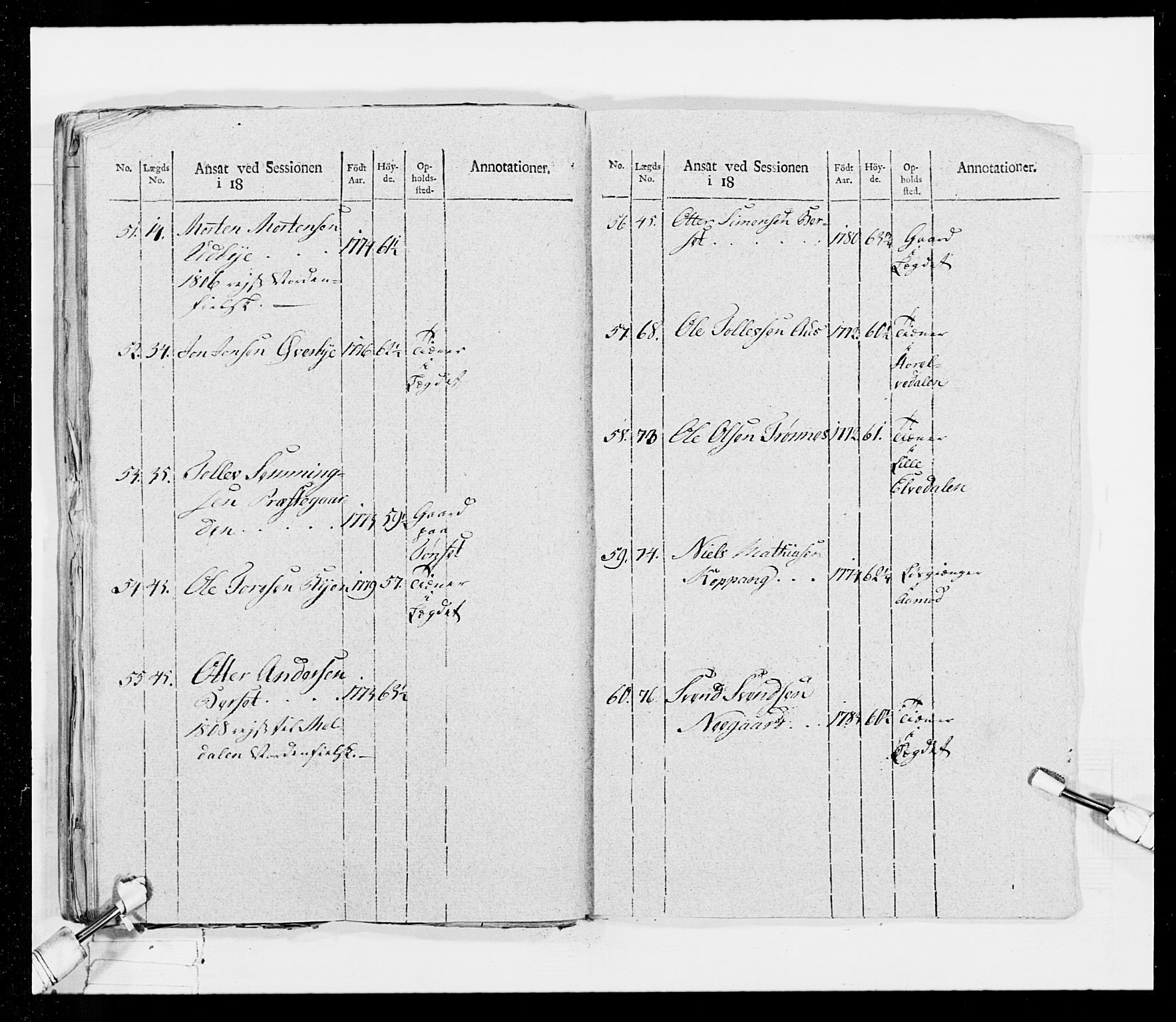 Generalitets- og kommissariatskollegiet, Det kongelige norske kommissariatskollegium, AV/RA-EA-5420/E/Eh/L0026: Skiløperkompaniene, 1805-1810, p. 462