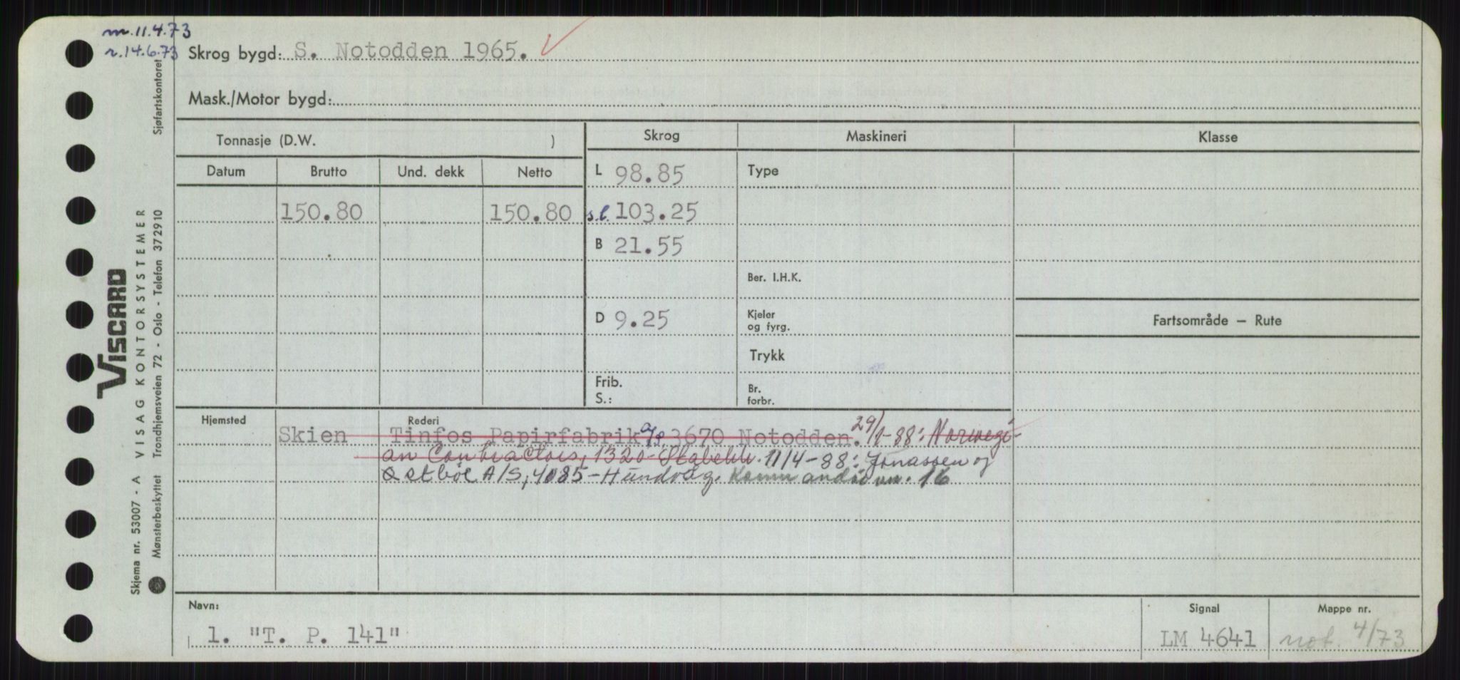 Sjøfartsdirektoratet med forløpere, Skipsmålingen, AV/RA-S-1627/H/Hc/L0001: Lektere, A-Y, p. 481