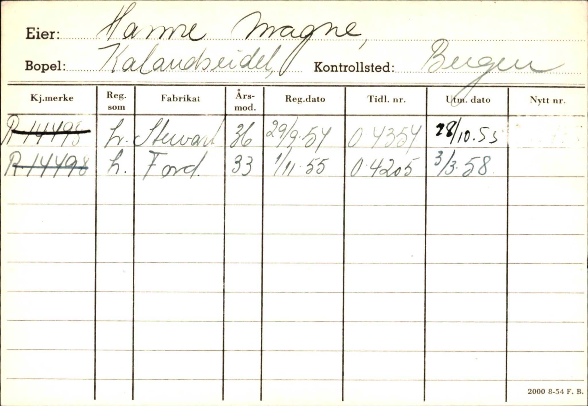 Statens vegvesen, Hordaland vegkontor, SAB/A-5201/2/Ha/L0018: R-eierkort H, 1920-1971, p. 659