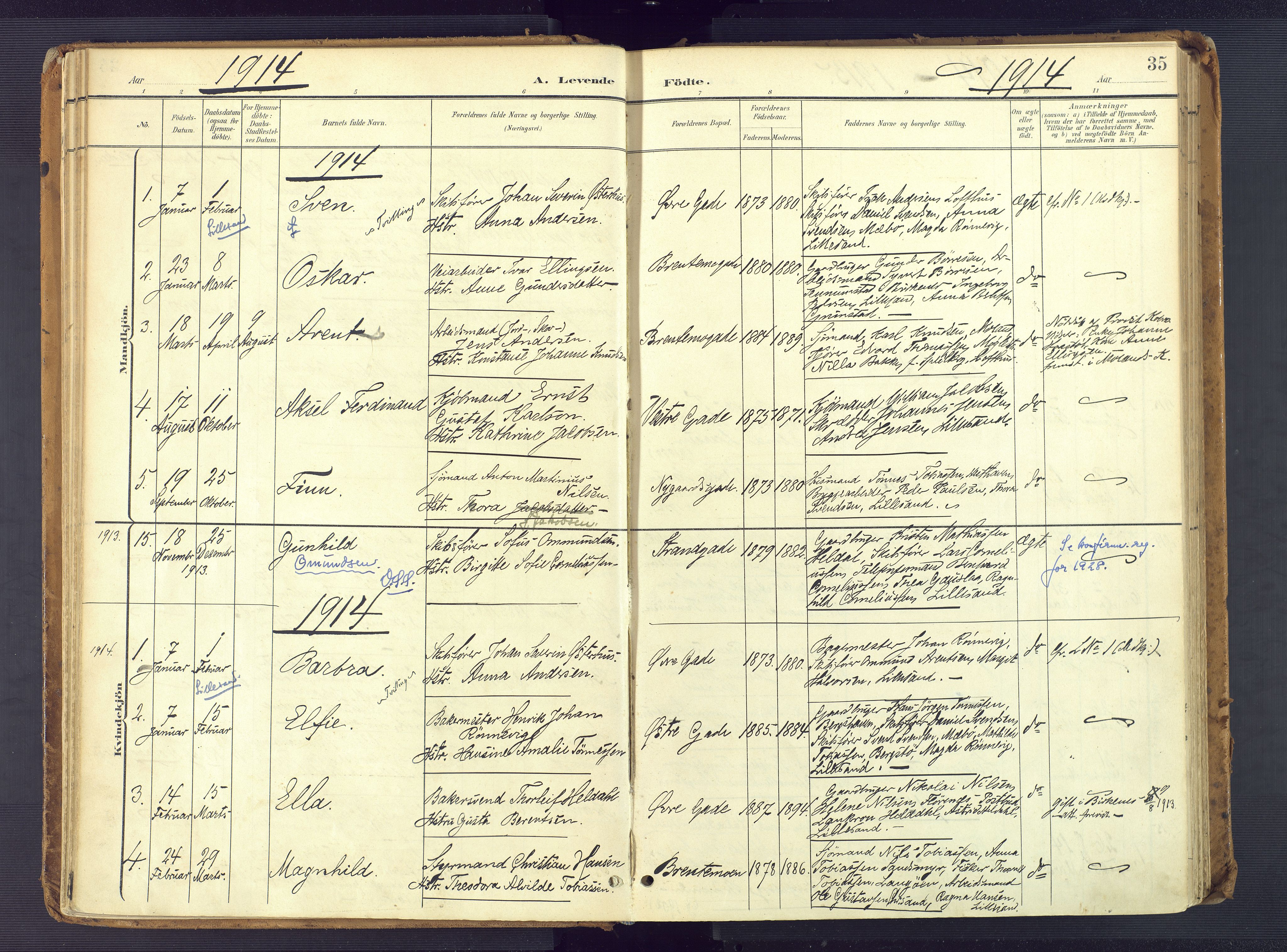 Vestre Moland sokneprestkontor, AV/SAK-1111-0046/F/Fa/Faa/L0002: Parish register (official) no. A 2, 1900-1926, p. 35